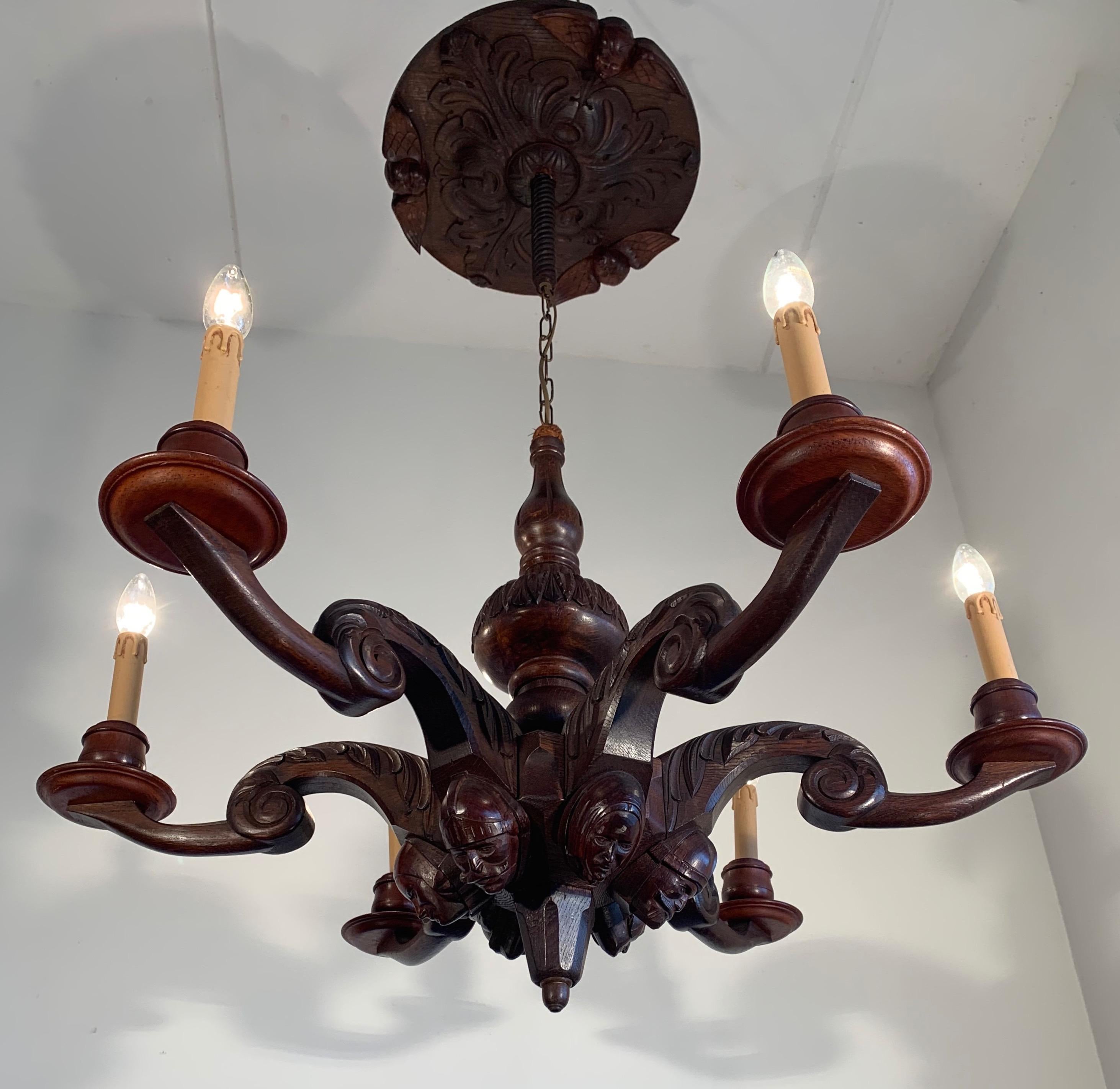 vintage wooden chandelier