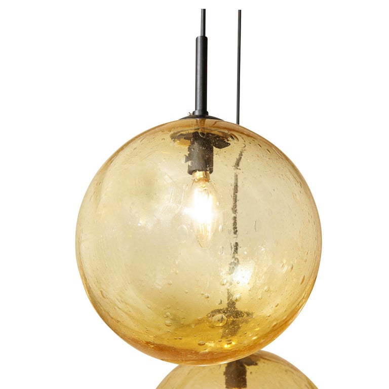 Stunning Seeded Glass Globe Chandelier 2022 For Sale at 1stDibs is