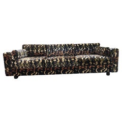 Glamorous Selig Jack Lenor Larsen Style Sofa Mid-Century Modern