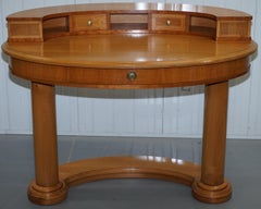 Stunning Selva Handmade in Italy Walnut Dressing Table Curved Kidney