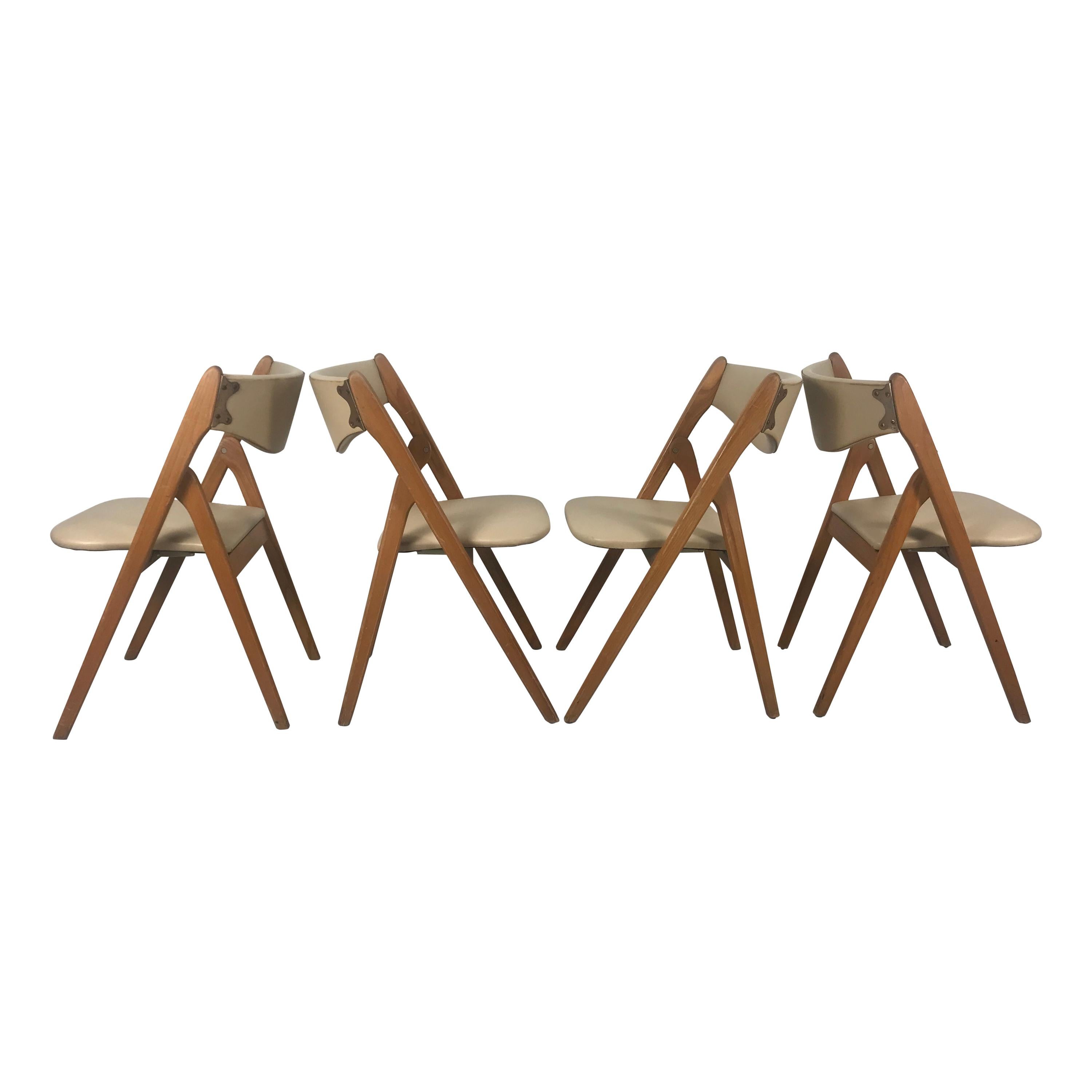 Stunning Set 4 Mid-Century Modern Folding Chairs, 'dining' Wonderfold by  Coronet at 1stDibs | coronet wonderfold chairs, coronet furniture, coronet  wonderfold table and chairs