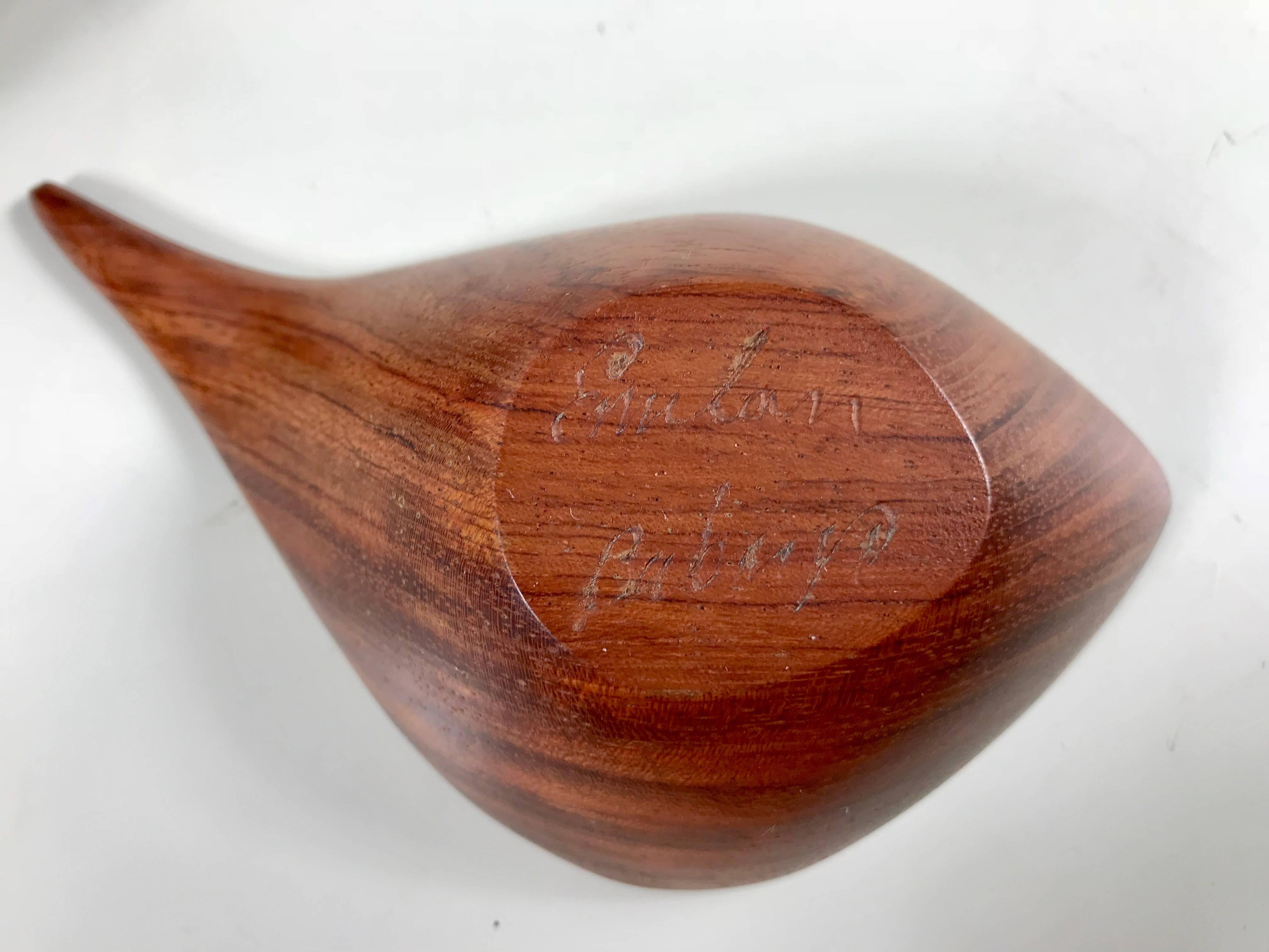 Hand-Carved Stunning Set of Six Emil Milan Studio Carved Bowls