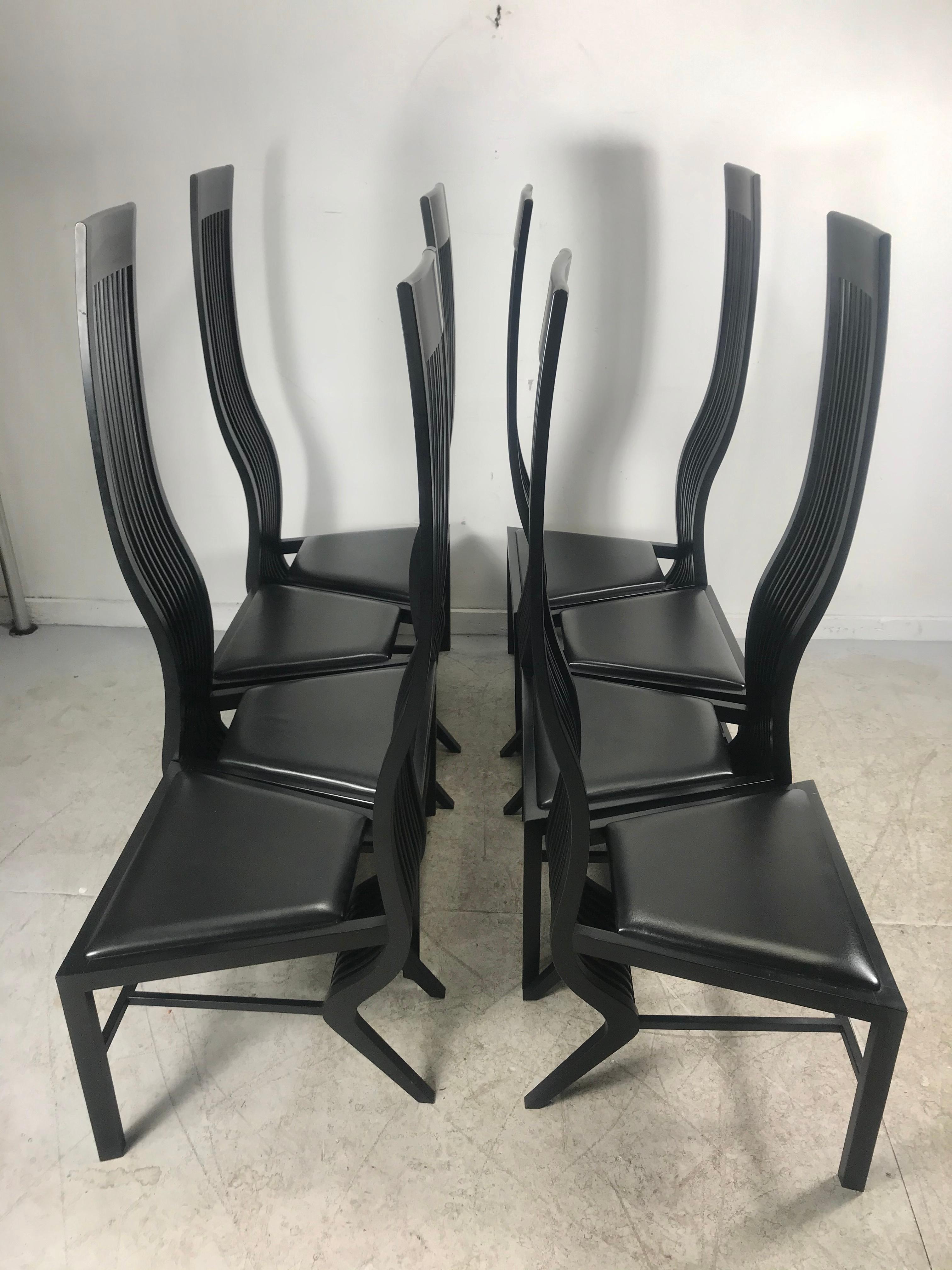 Stunning Set 8 Modernist Dining Chairs, by Arata Isozaki, Tendo Mekko Co. Ltd 3