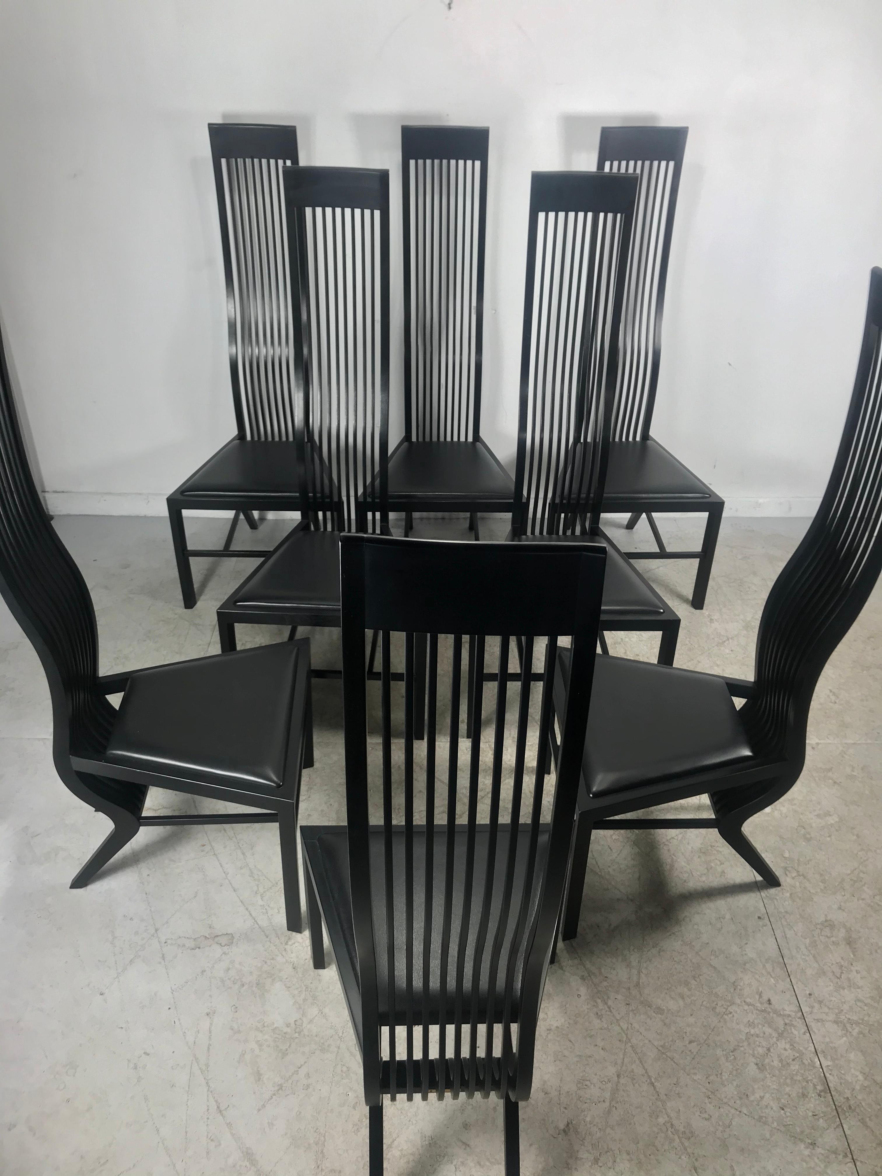 Stunning Set 8 Modernist Dining Chairs, by Arata Isozaki, Tendo Mekko Co. Ltd 5