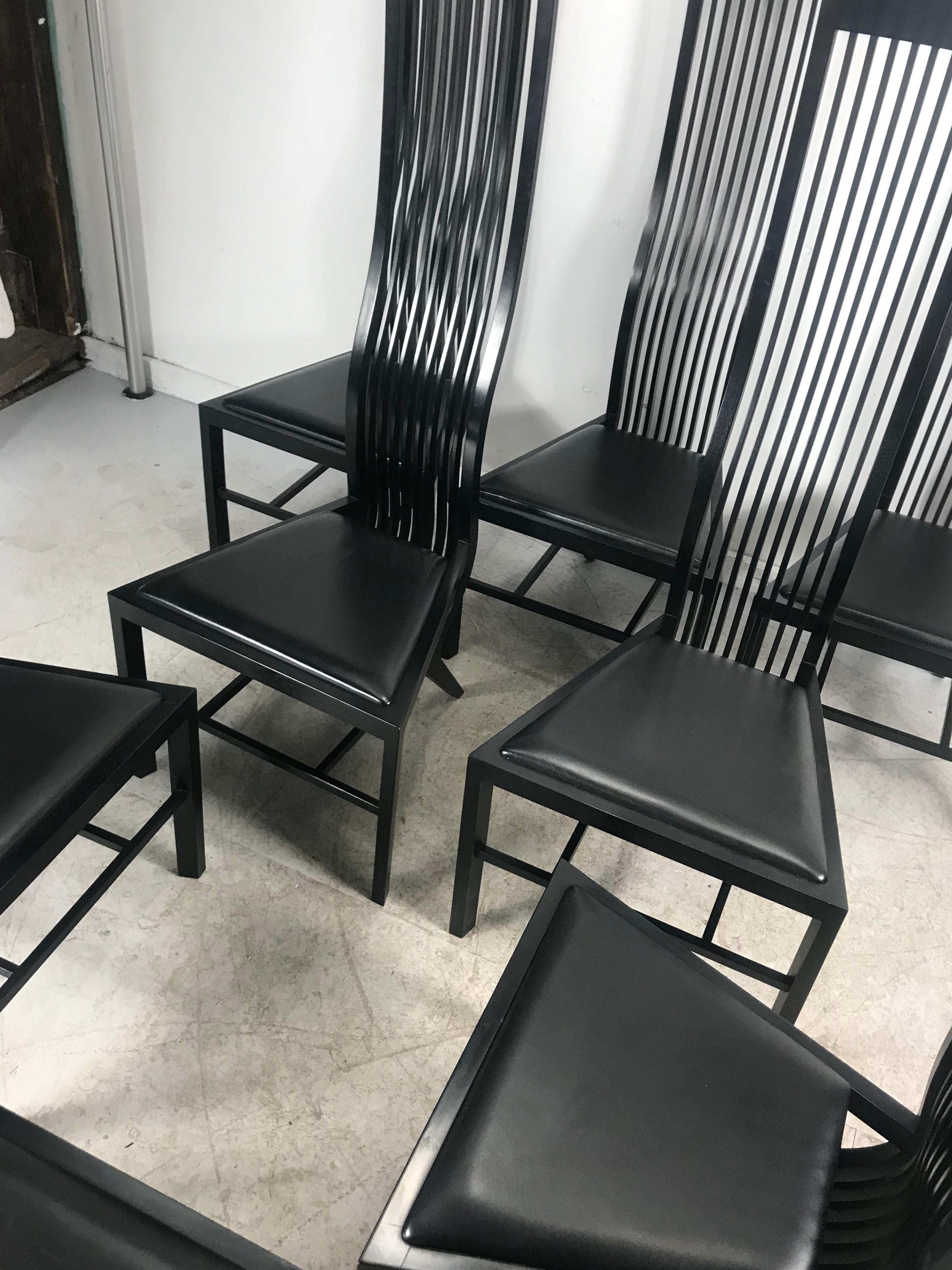 Stunning Set 8 Modernist Dining Chairs, by Arata Isozaki, Tendo Mekko Co. Ltd 6