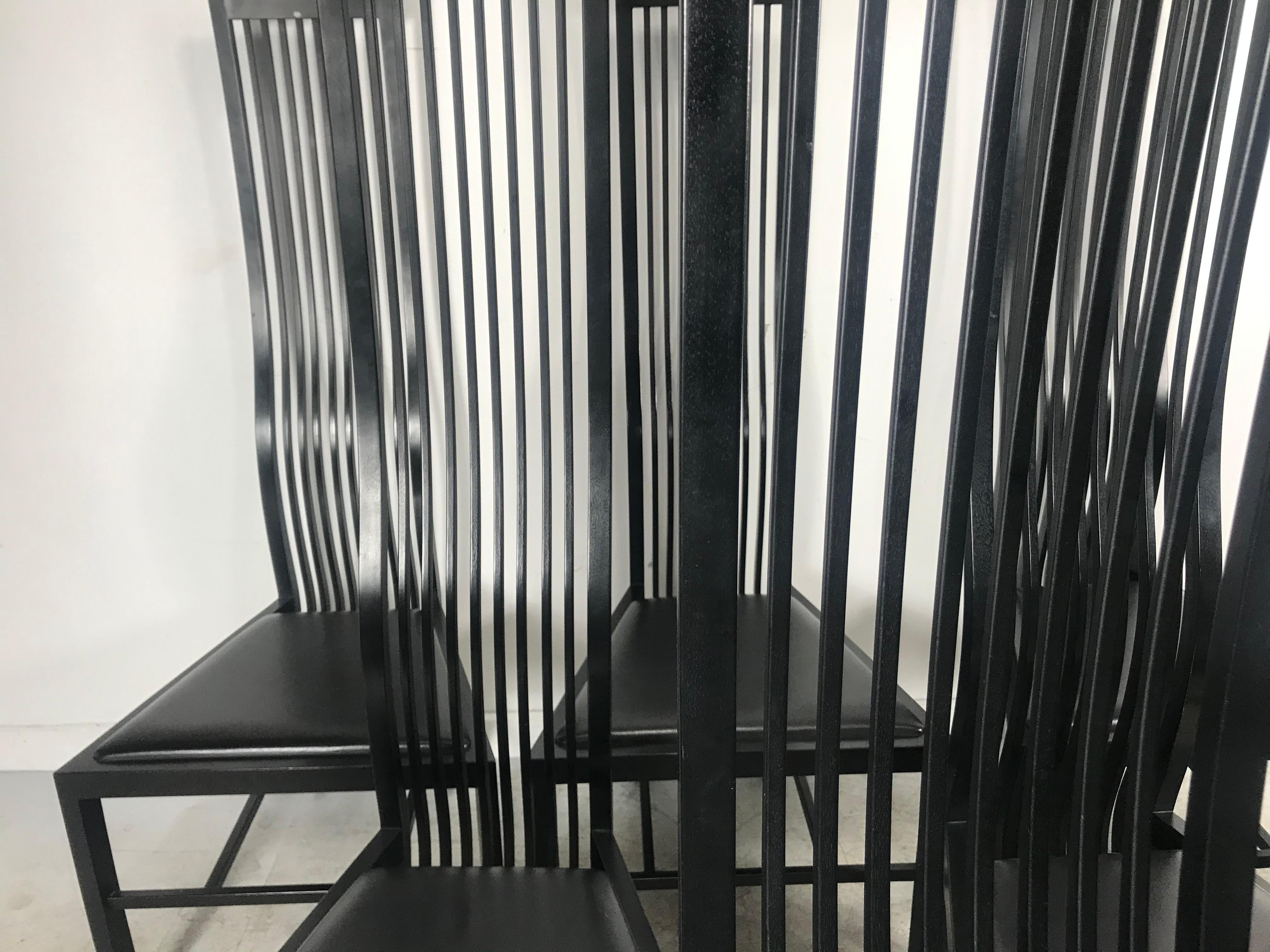 Stunning Set 8 Modernist Dining Chairs, by Arata Isozaki, Tendo Mekko Co. Ltd 8