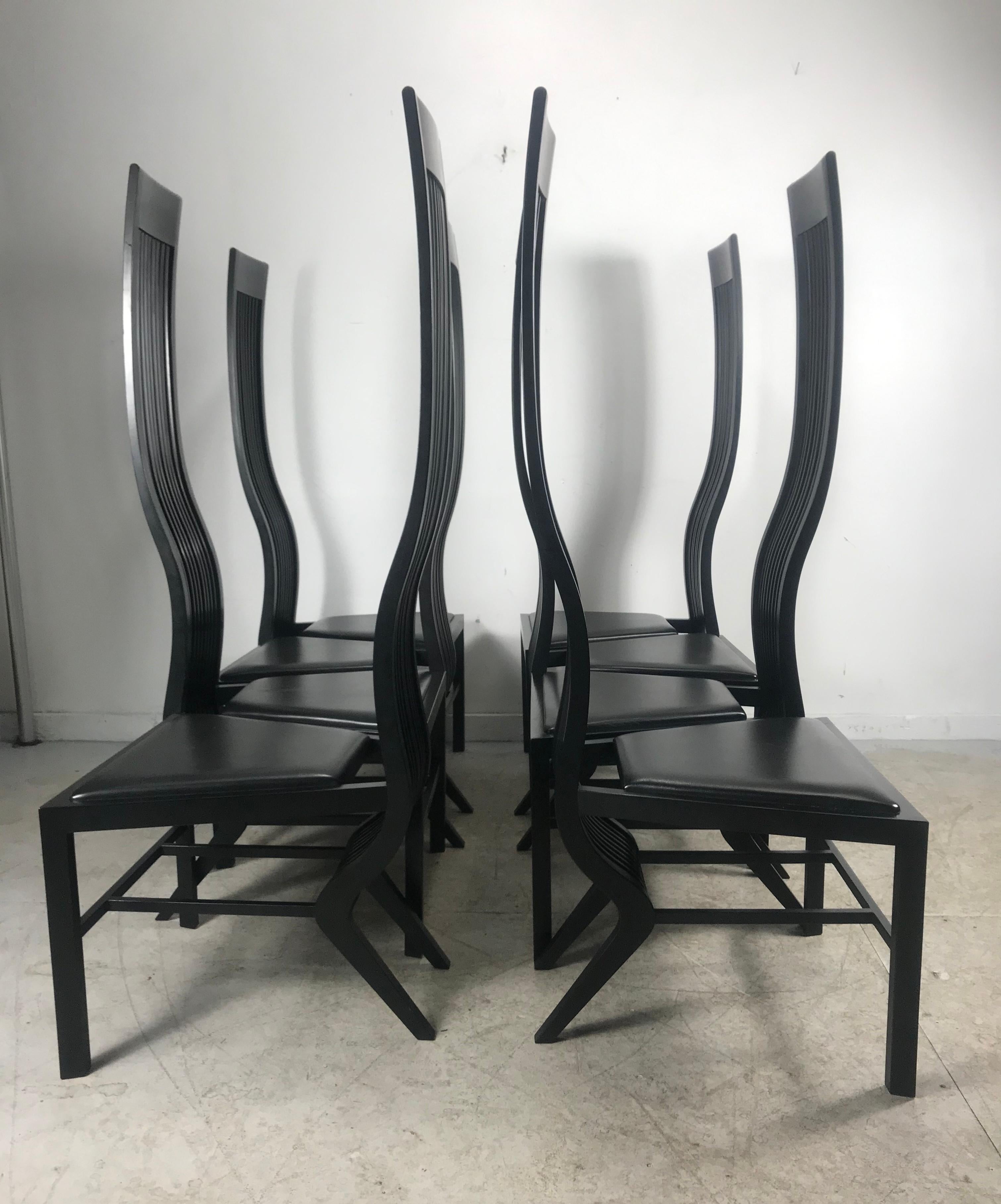 Stunning Set 8 Modernist Dining Chairs, by Arata Isozaki, Tendo Mekko Co. Ltd 2