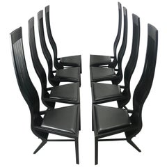 Stunning Set 8 Modernist Dining Chairs, by Arata Isozaki, Tendo Mekko Co. Ltd