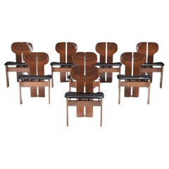 Stunning set (8) of Africa chairs by Afra and Tobia Scarpa for MAXALTO Italy