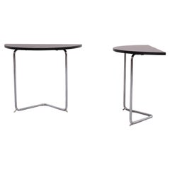 stunning set Bauhaus crescent tables.  1930s  attrib  Thonet