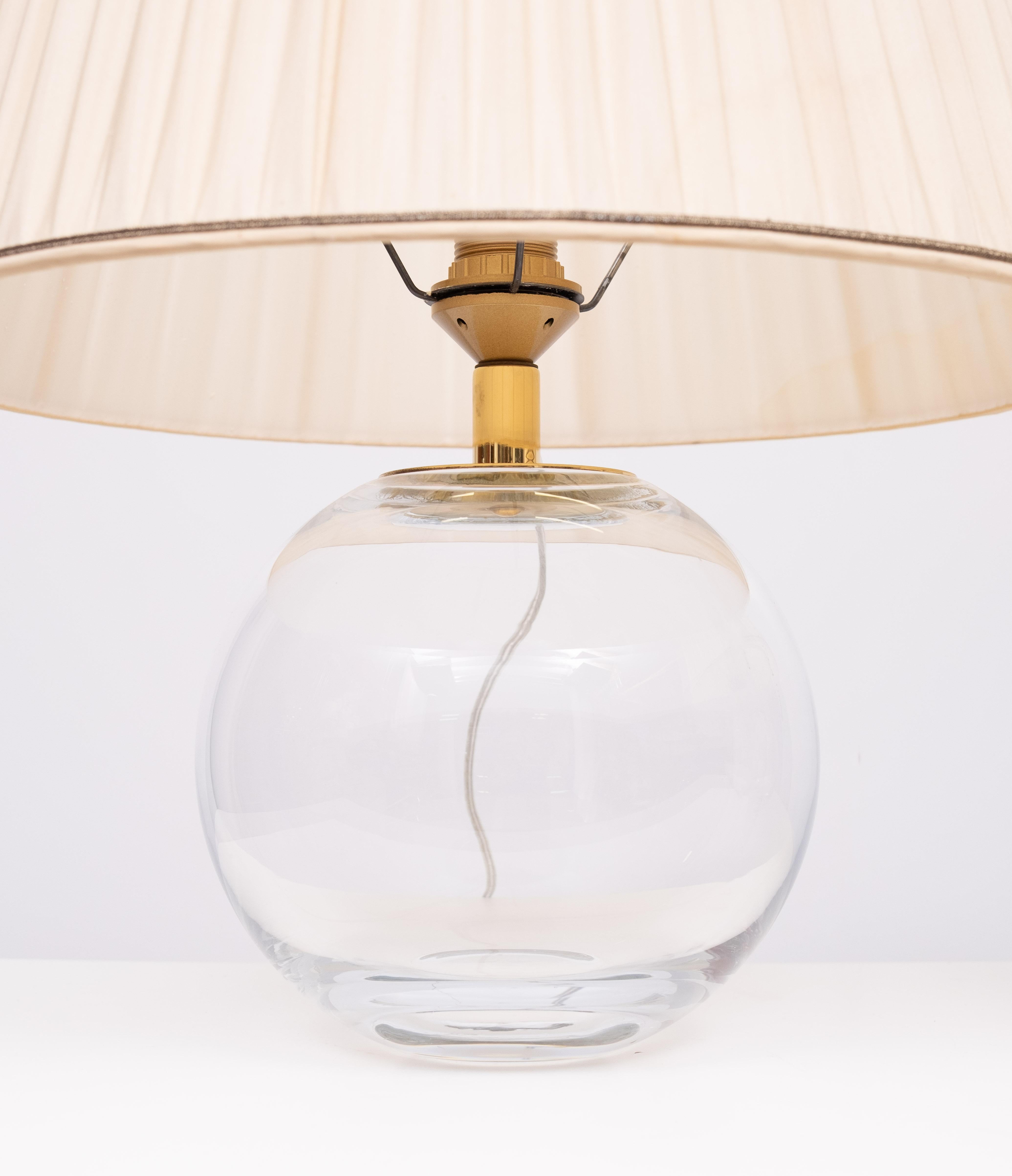 Verre brun Superbe ensemble de lampes de table Ball and Ball en verre  1970 France en vente