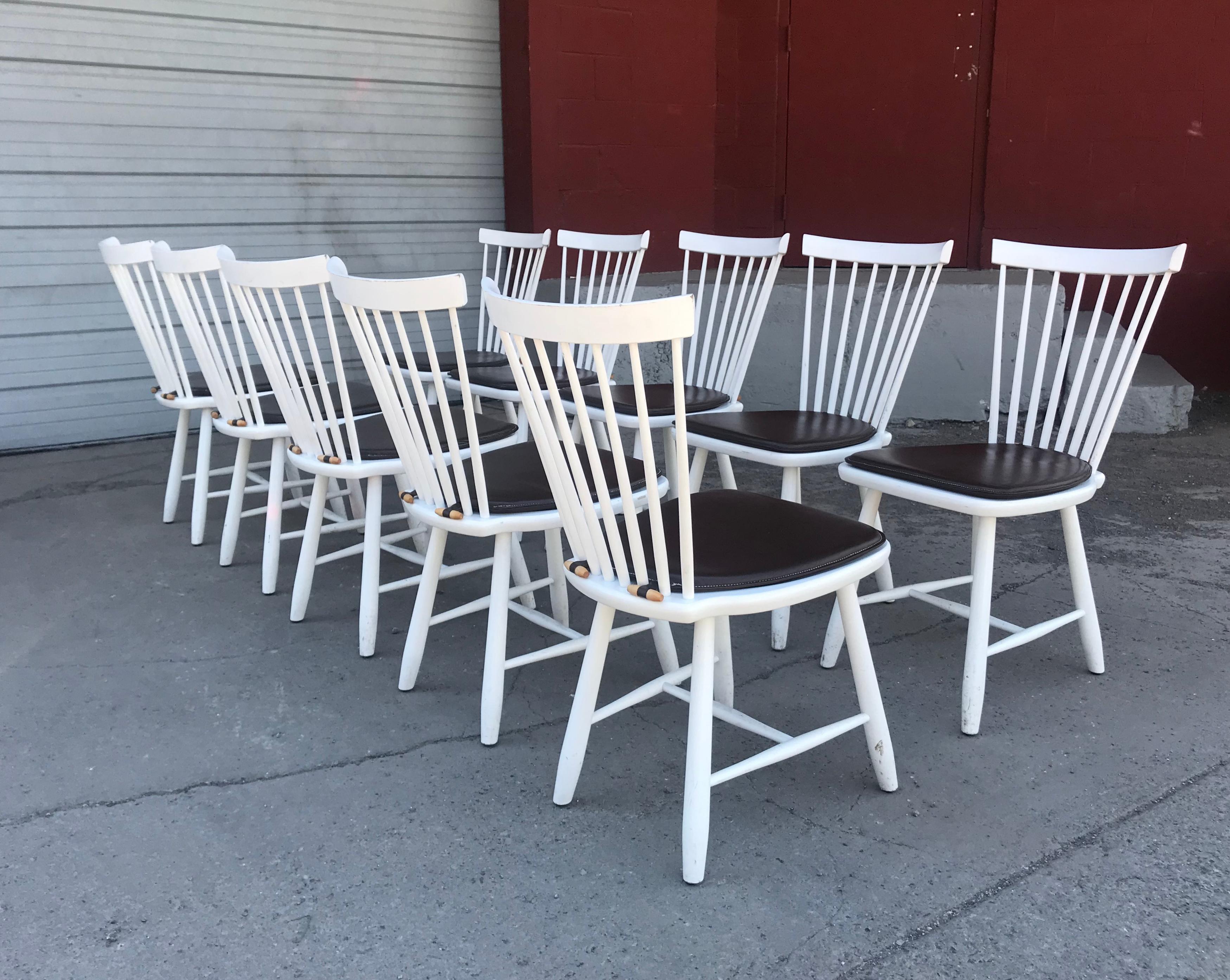 Stunning Set of 10 Dining Room Side Chairs Designed by Carl Malmsten for Stolab In Good Condition In Buffalo, NY