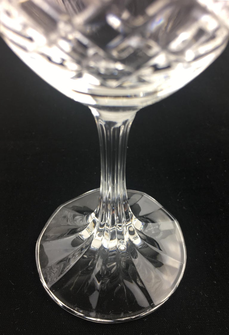 Stunning Set of 12 Baccarat Crystal Wine Glasses at 1stDibs