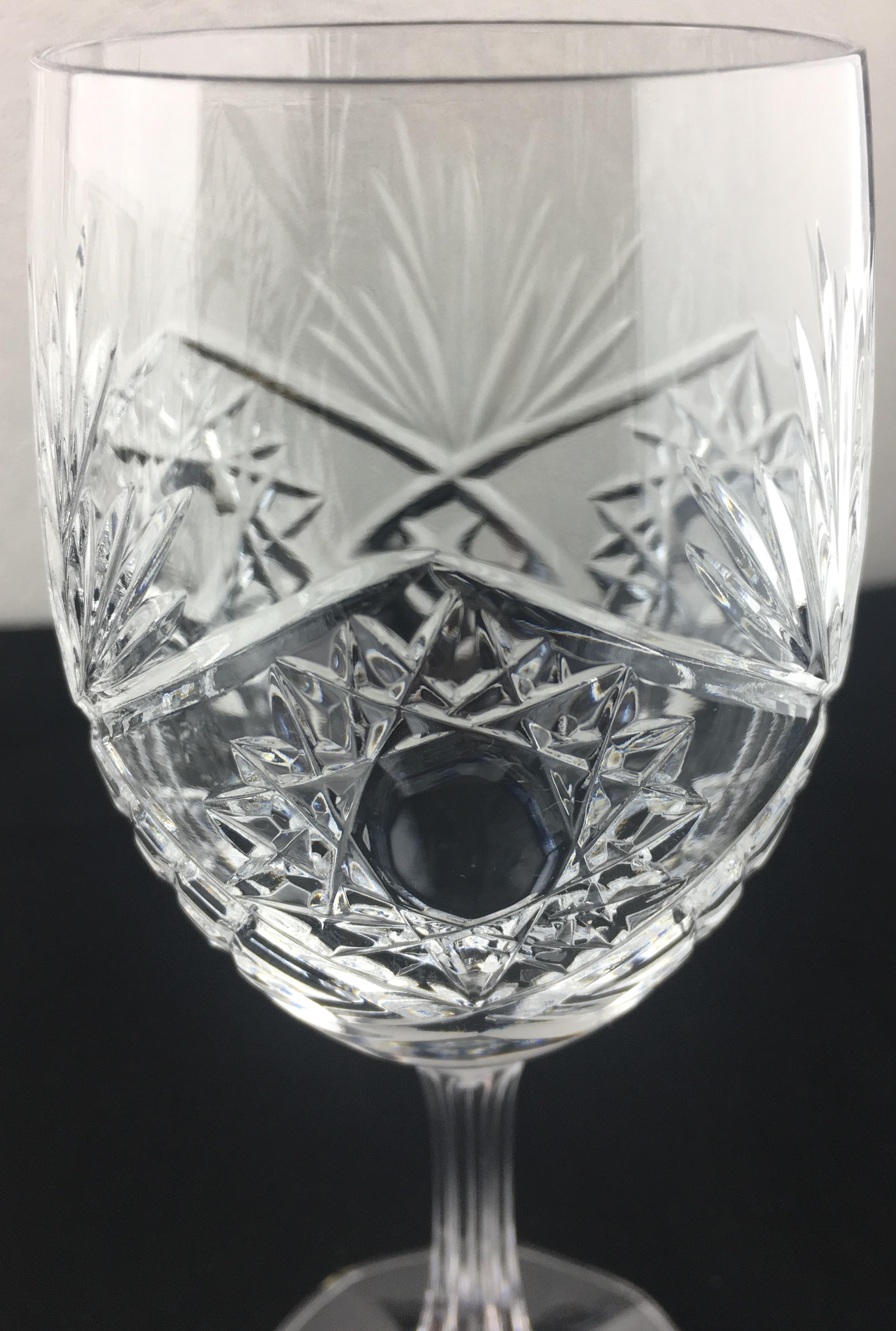 Stunning Set of 12 Baccarat Crystal Wine Glasses 3