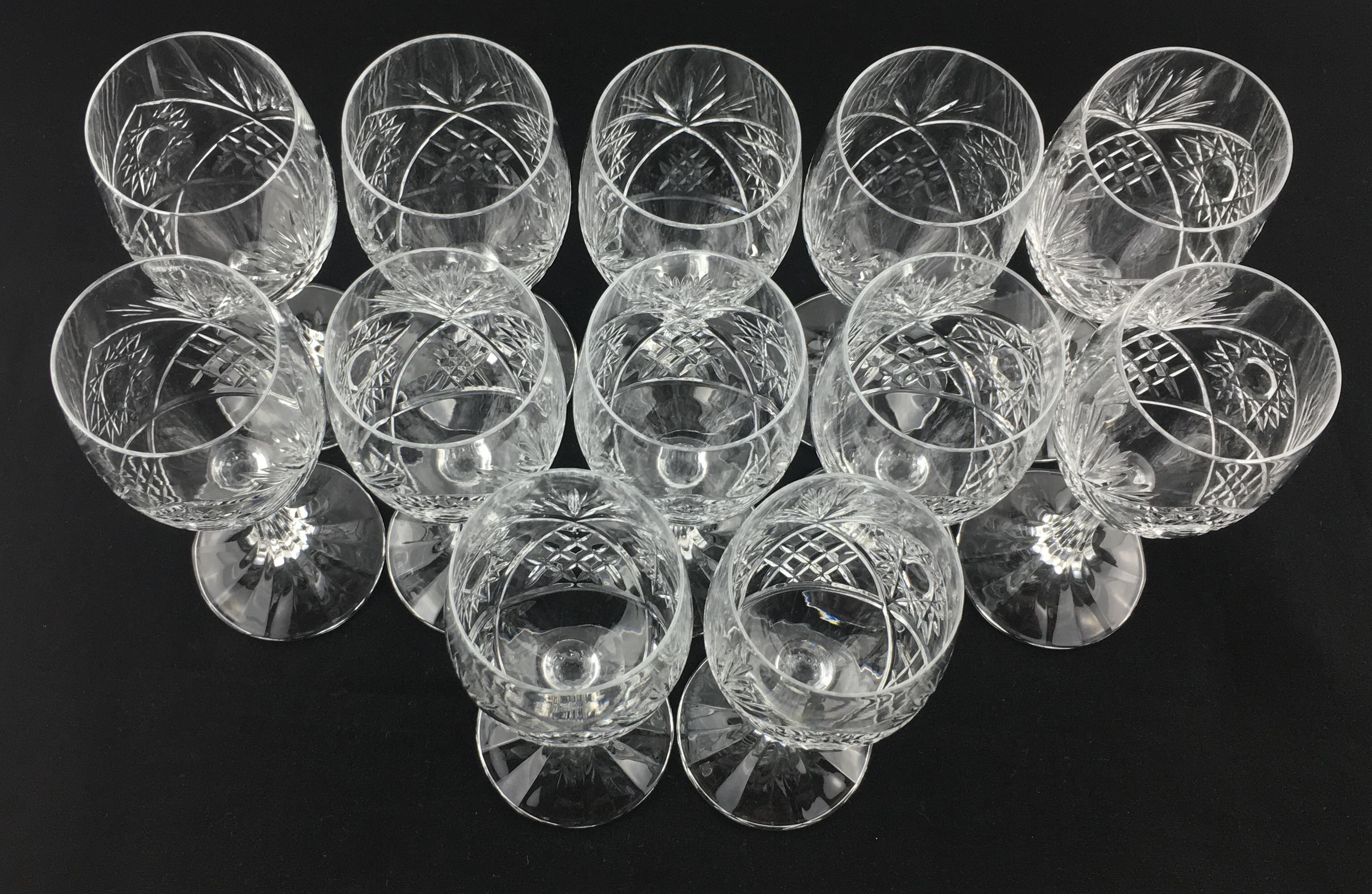 Stunning Set of 12 Baccarat Crystal Wine Glasses 5