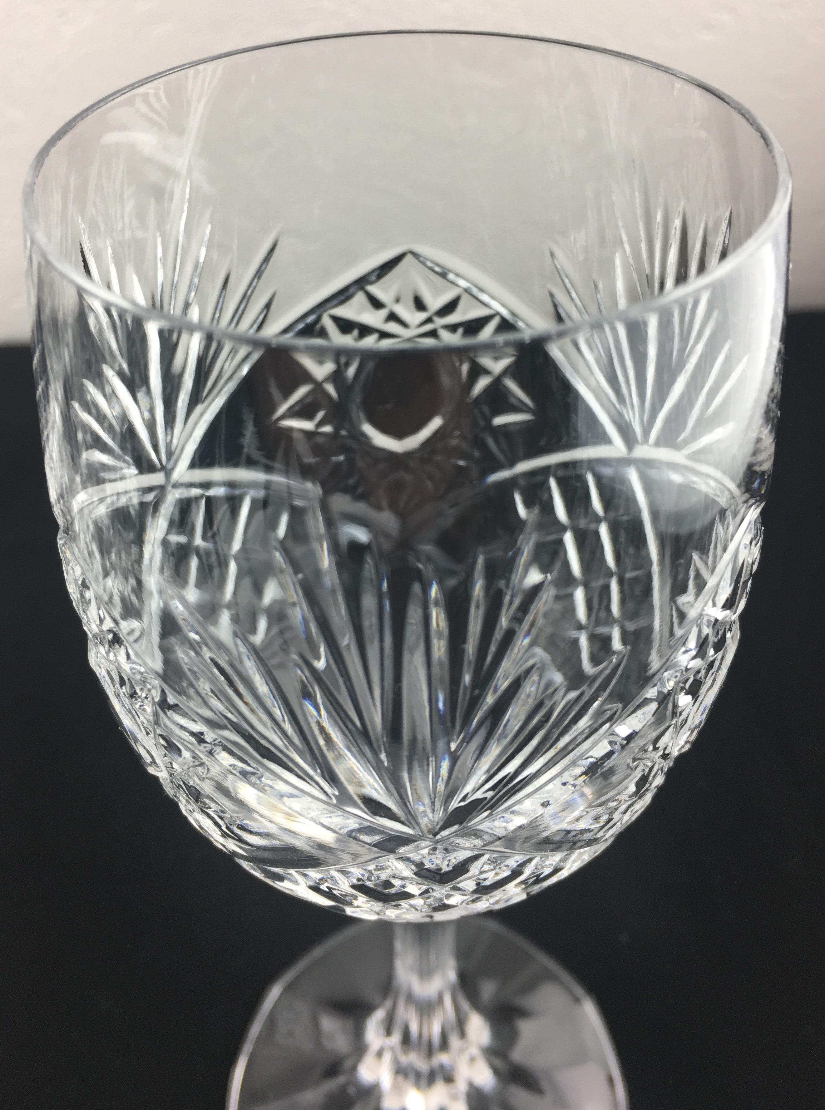 French Stunning Set of 12 Baccarat Crystal Wine Glasses