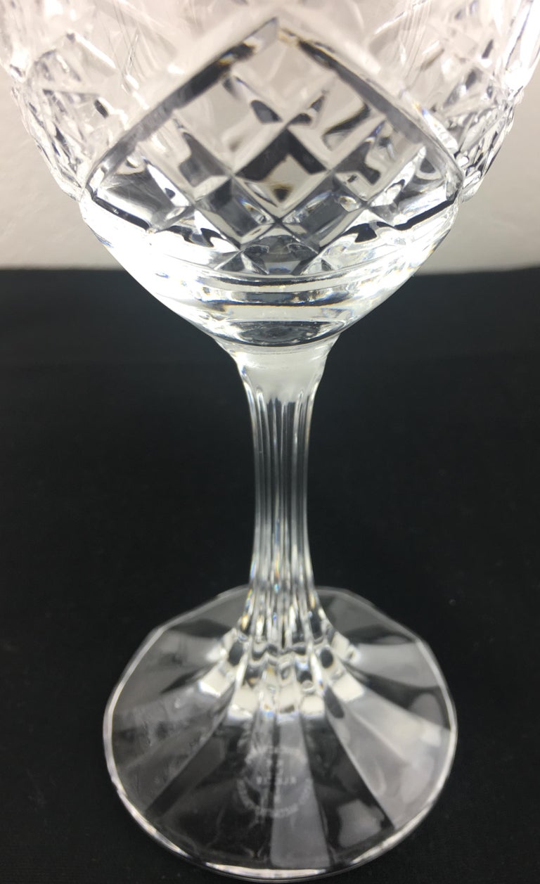 Stunning Set of 12 Baccarat Crystal Wine Glasses at 1stDibs