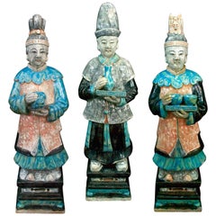 Stunning Set of 3 Elegant Court Attendants - Ming Dynasty, China 1368-1644 AD TL