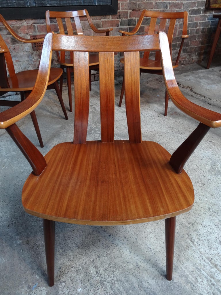 Stunning Set of 4 Vintage Retro 1960's Organic Teak Dining Chairs For ...