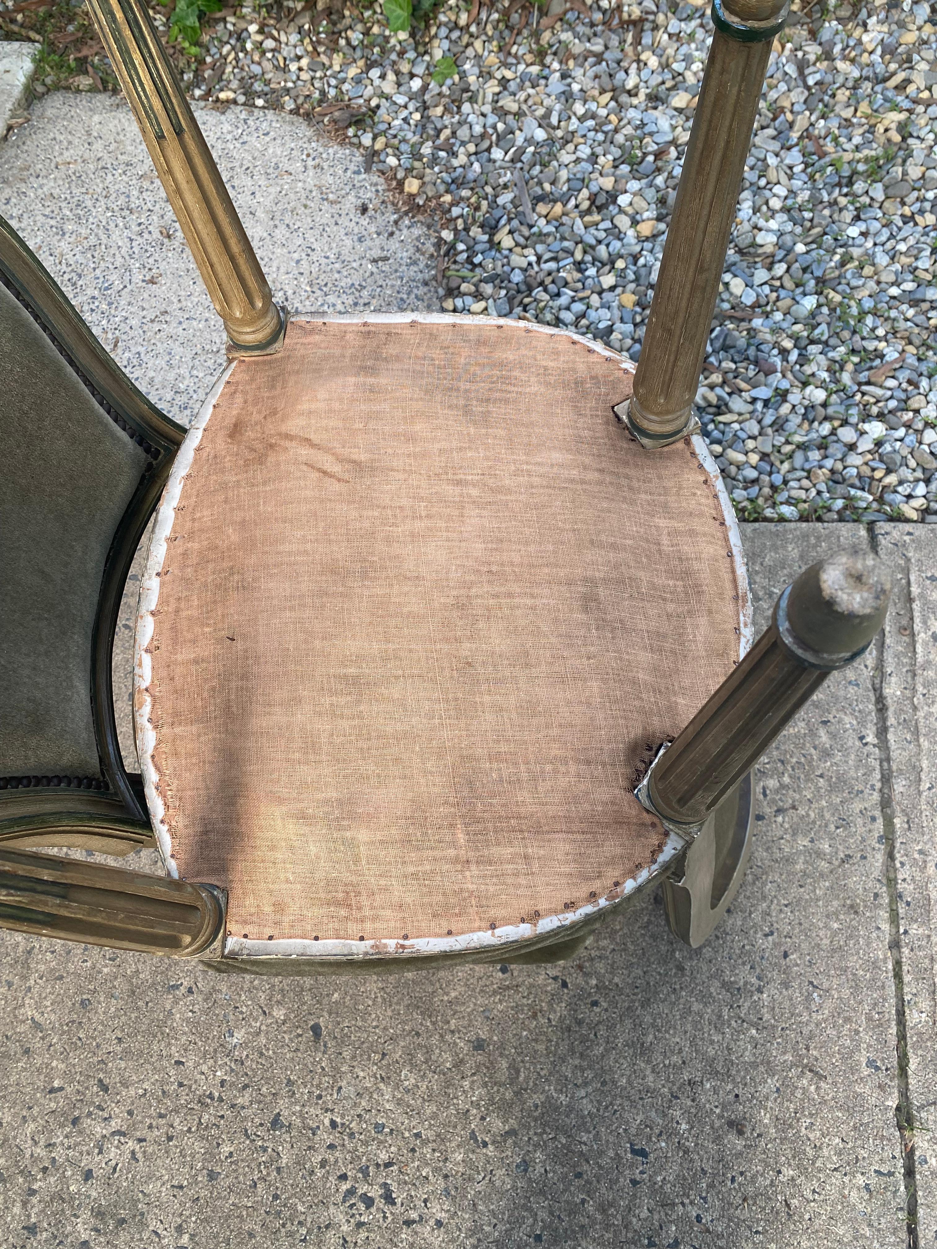 Superbe ensemble de 6 chaises de salle à manger de style Maison Jansen en vente 2