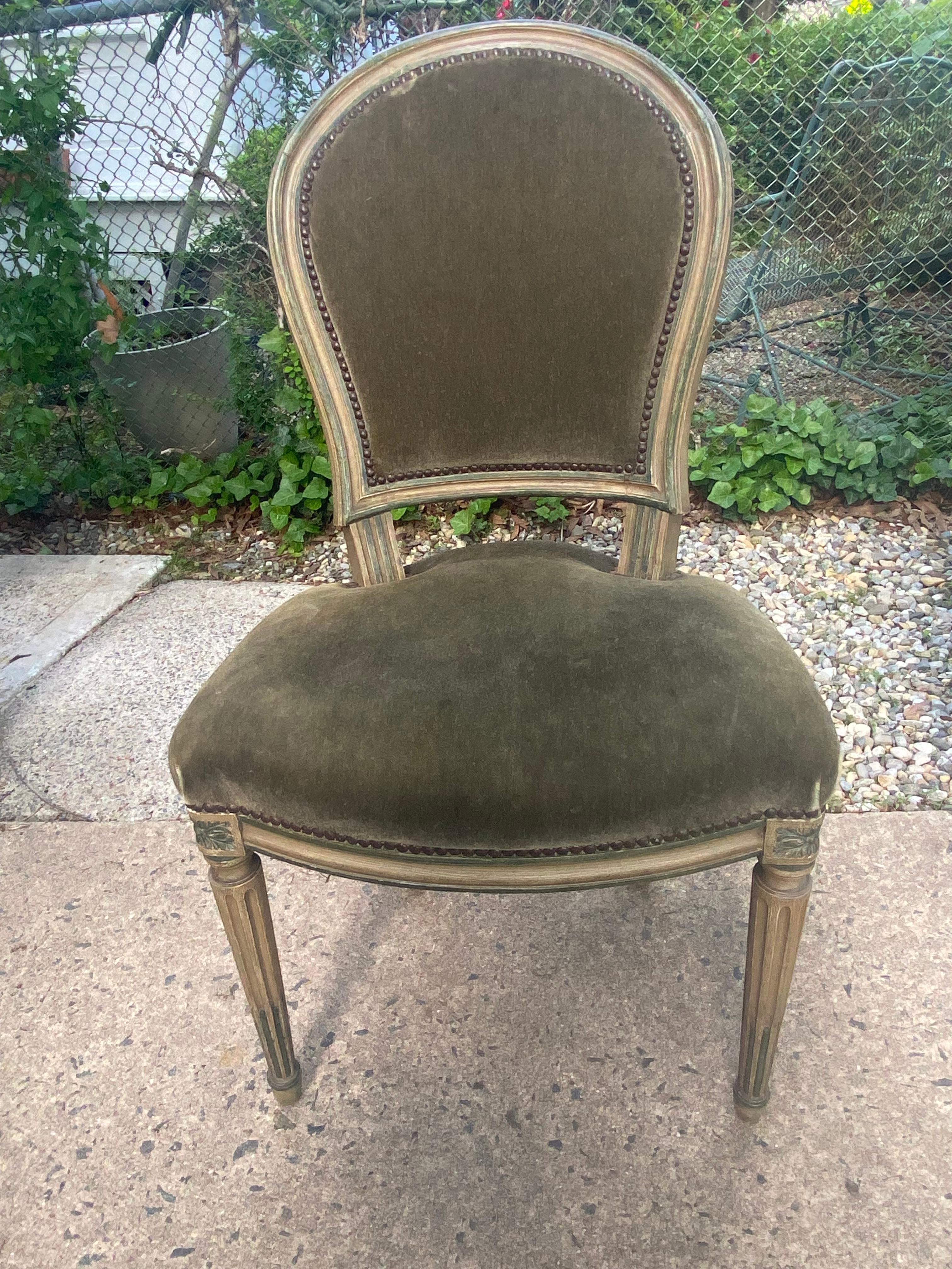 Début du 20ème siècle Superbe ensemble de 6 chaises de salle à manger de style Maison Jansen en vente