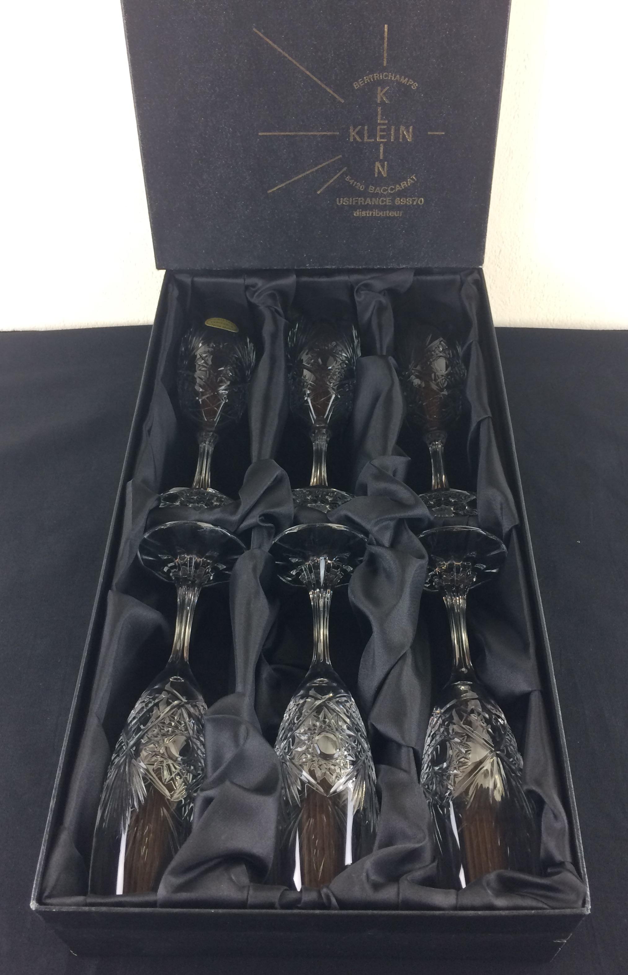 Stunning Set of Baccarat Crystal Wine, Water Glasses, Champagne Flutes & Bucket 2