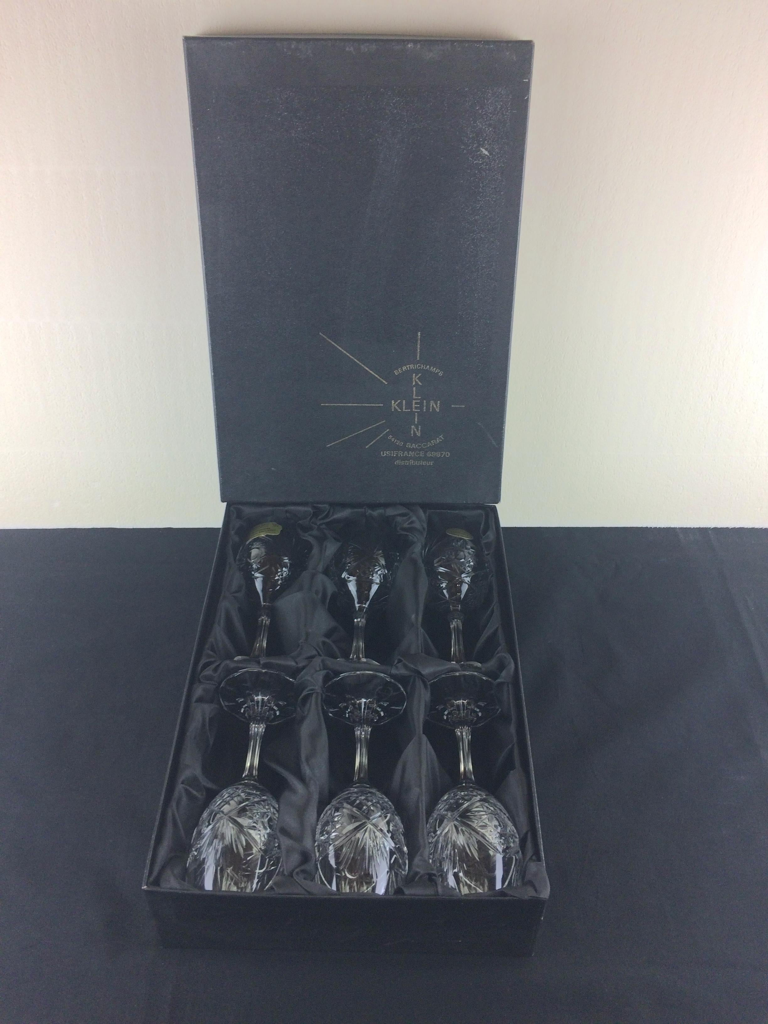 Stunning Set of Baccarat Crystal Wine, Water Glasses, Champagne Flutes & Bucket 3