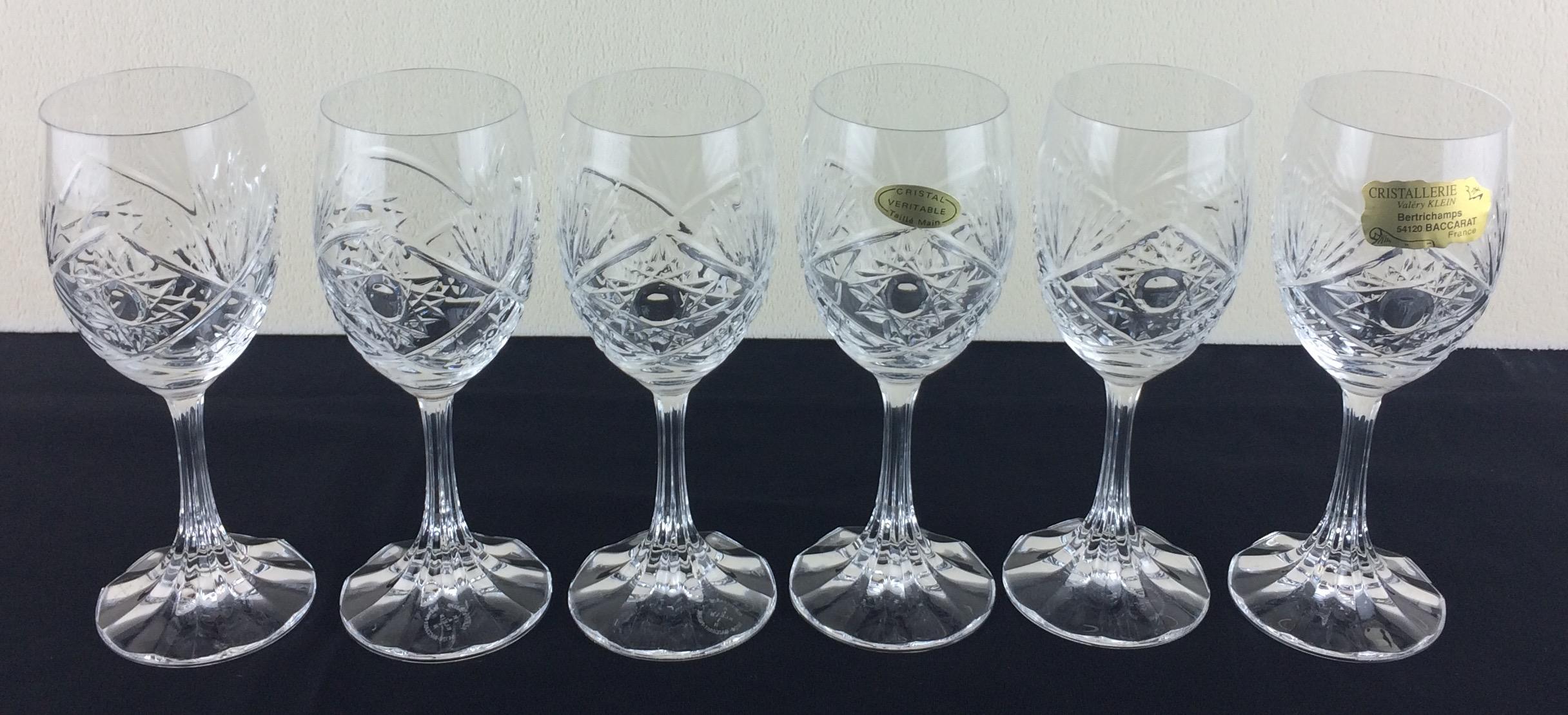 Hand-Crafted Stunning Set of Baccarat Crystal Wine, Water Glasses, Champagne Flutes & Bucket