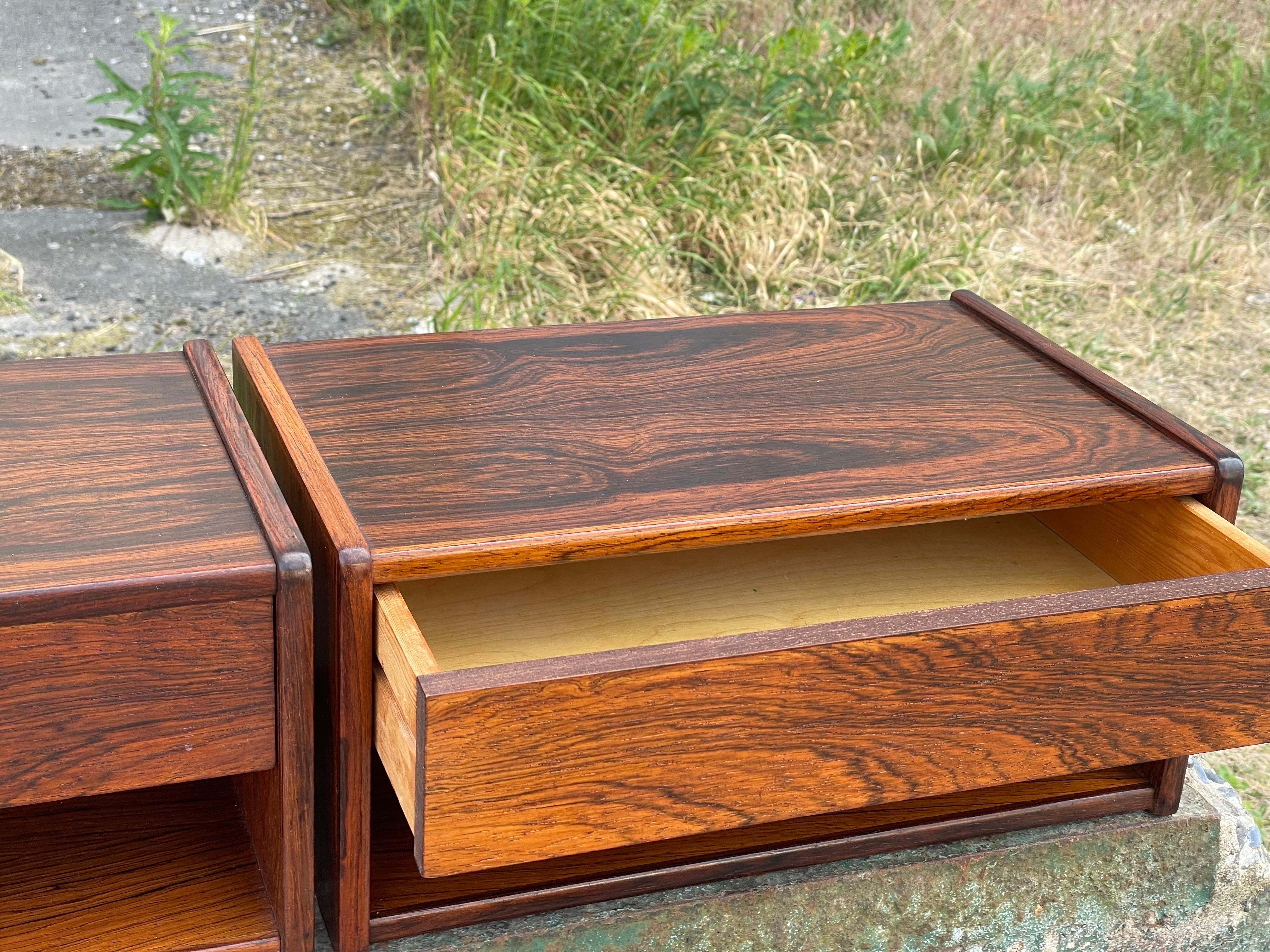 Stunning Set of Danish Mid-Century Modern Floating Nightstands from the, 1960s For Sale 2