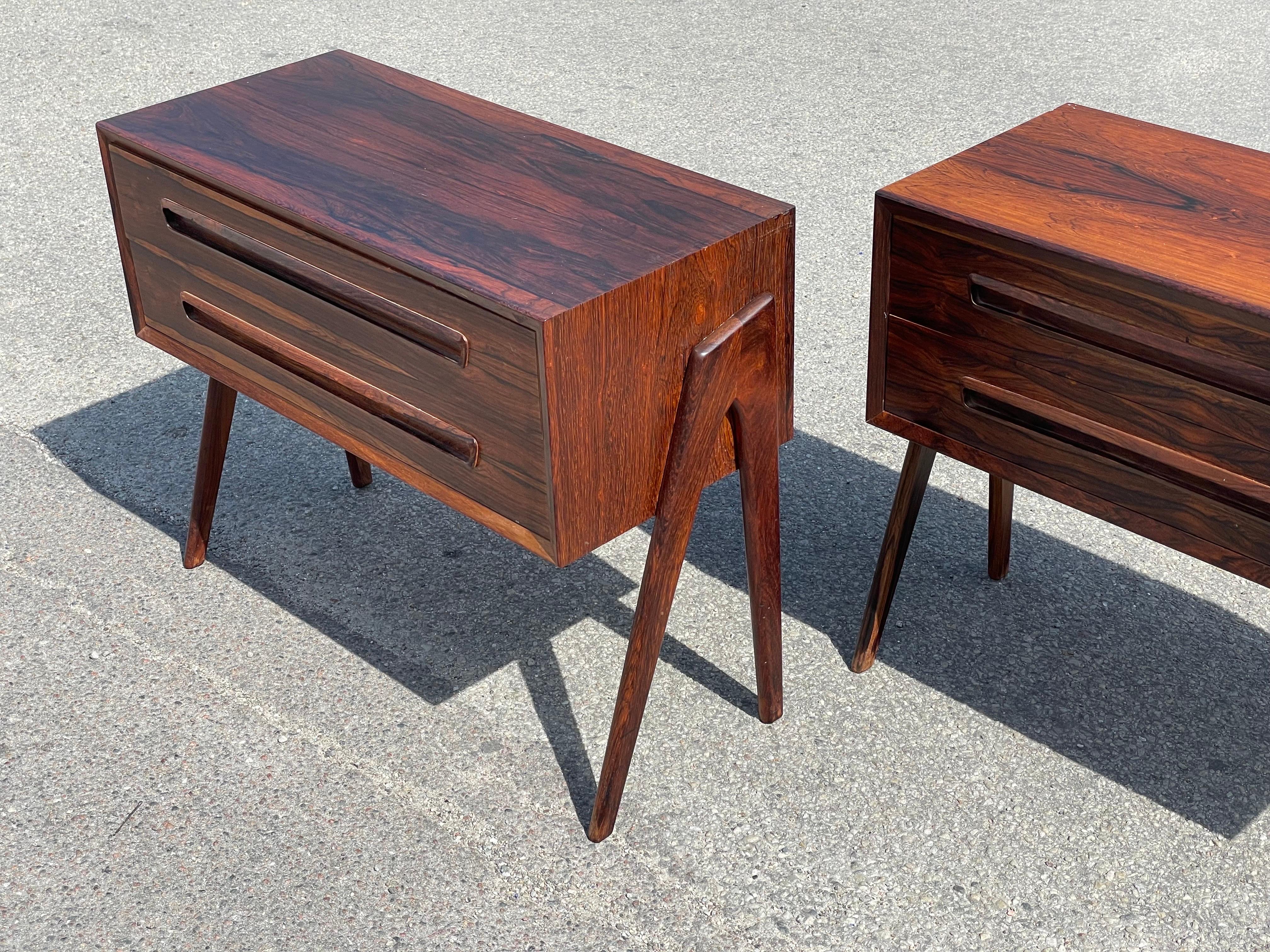 Stunning Set of Danish Mid-Century Modern Nightstands from the 1960´s 1