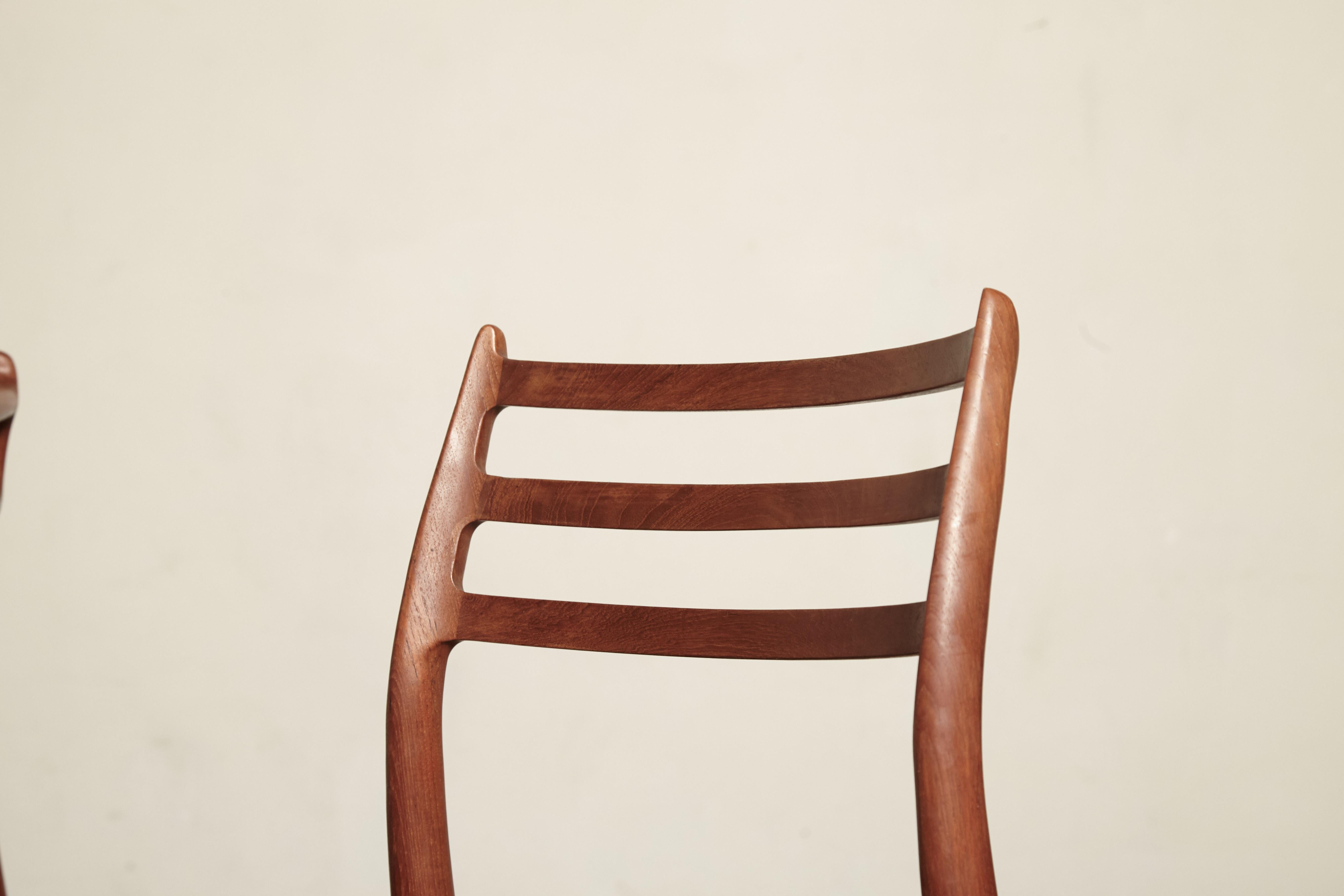 Set of Eight Niels O Moller (Møller) Model 78 Dining Chairs, Denmark, 1960s 5