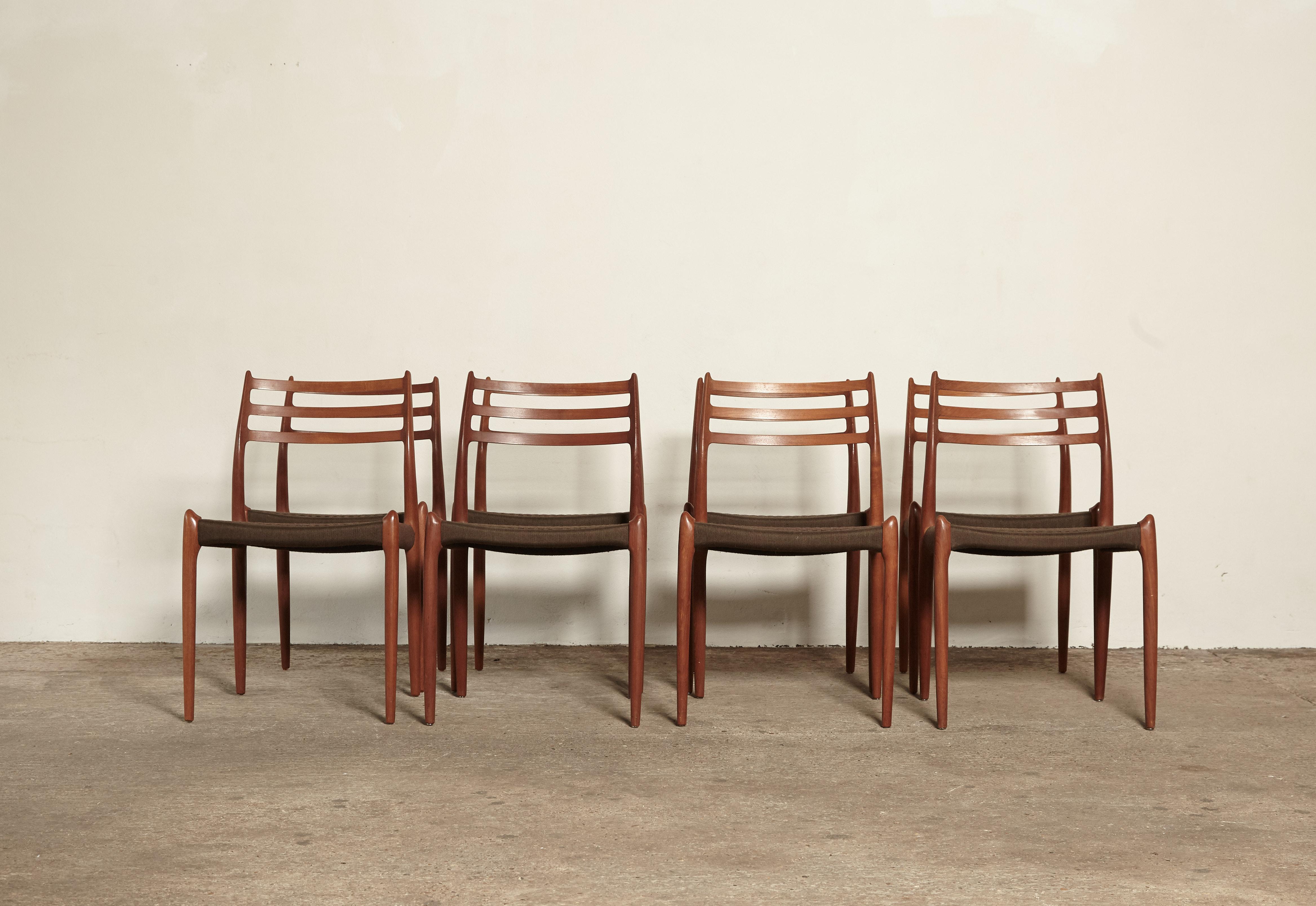 Set of Eight Niels O Moller (Møller) Model 78 Dining Chairs, Denmark, 1960s In Excellent Condition In London, GB