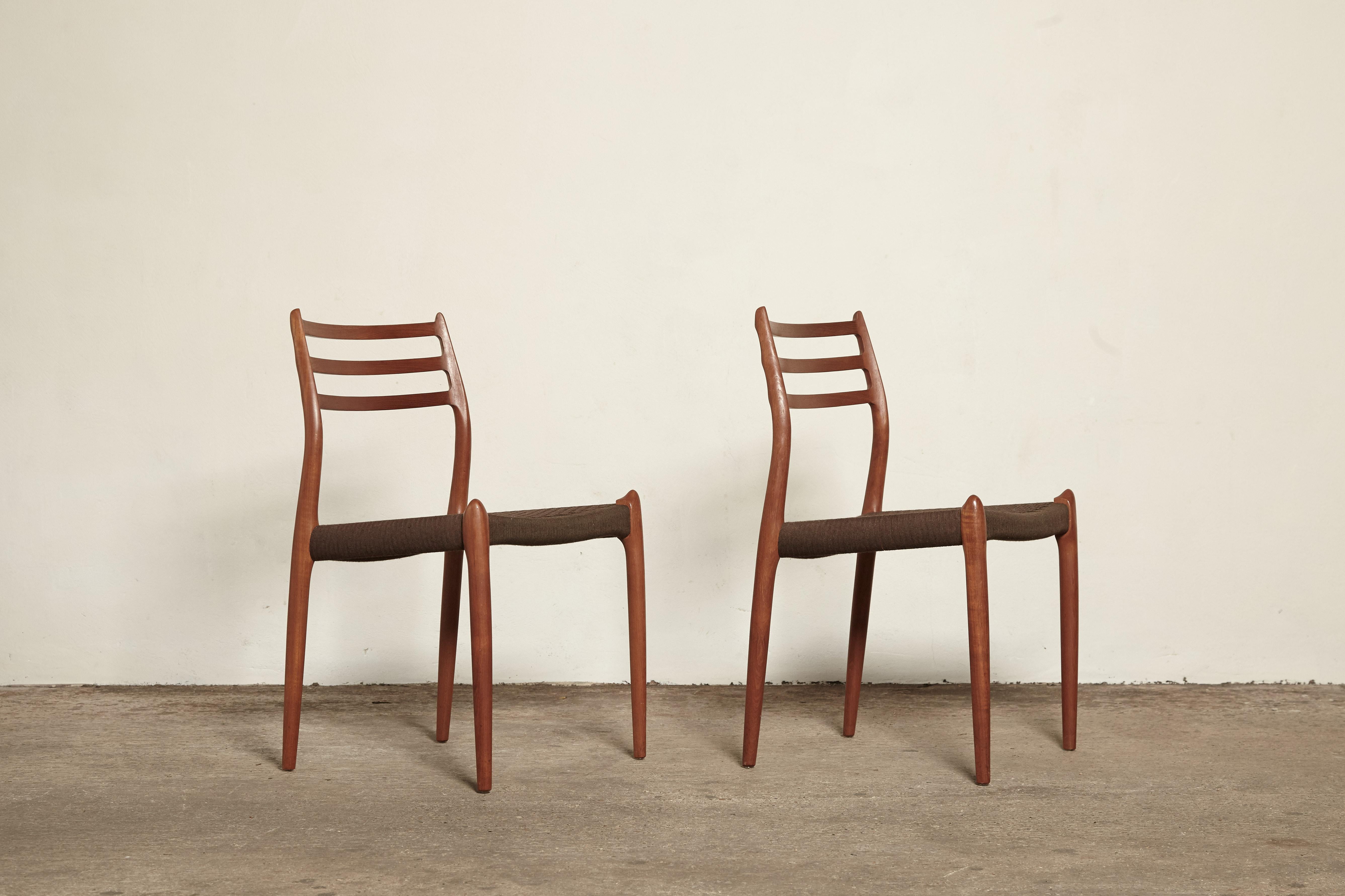 Set of Eight Niels O Moller (Møller) Model 78 Dining Chairs, Denmark, 1960s 1