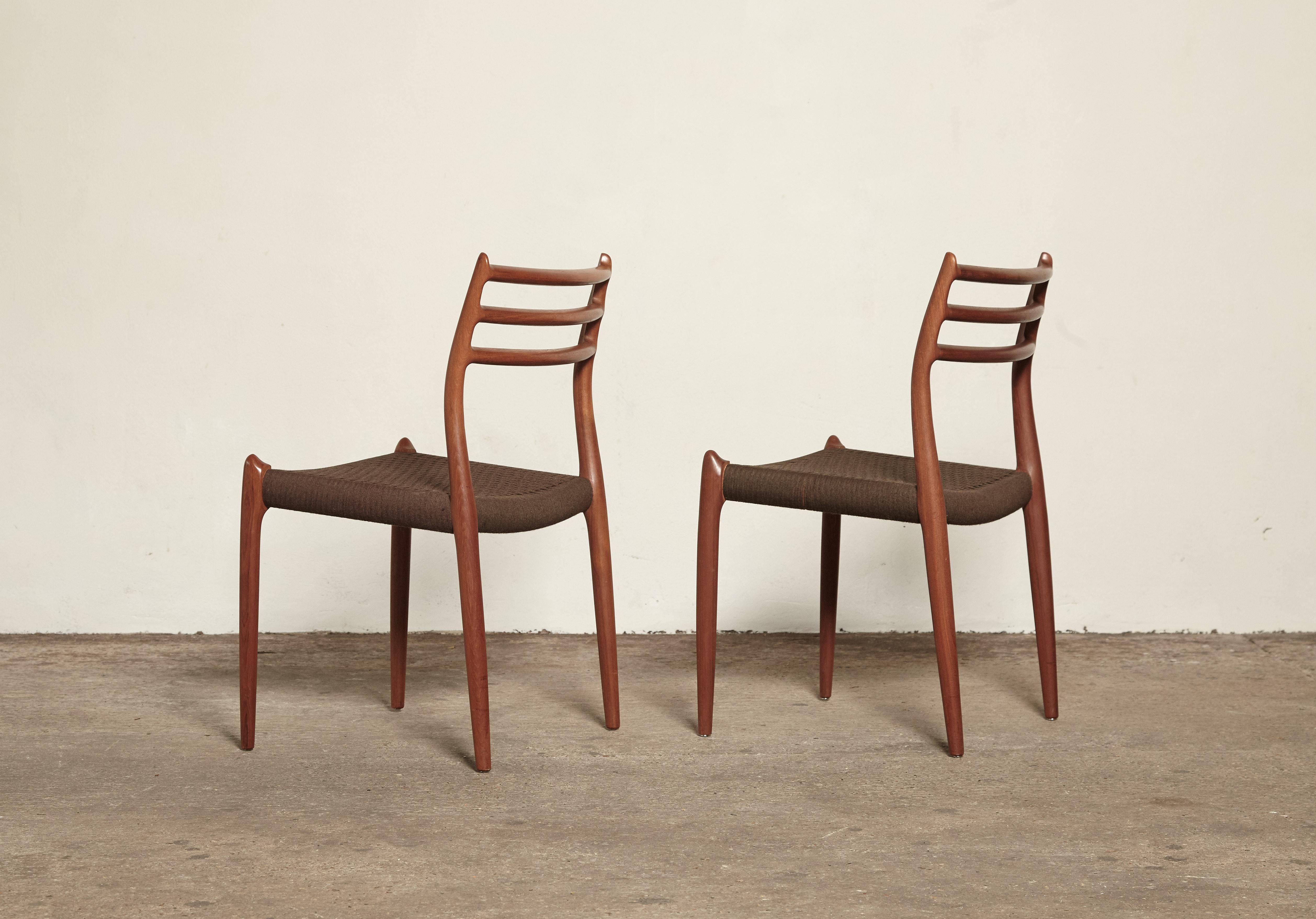 Set of Eight Niels O Moller (Møller) Model 78 Dining Chairs, Denmark, 1960s 2