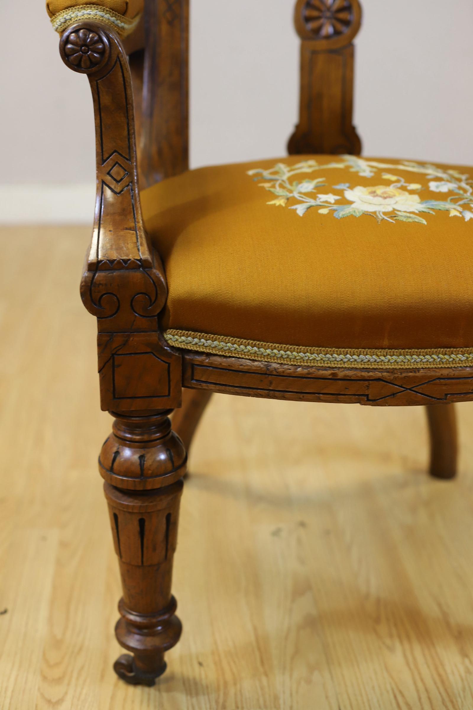 Stunning Set Of Fourteen Victorian Pollard Oak Dinning Chairs For Sale 13