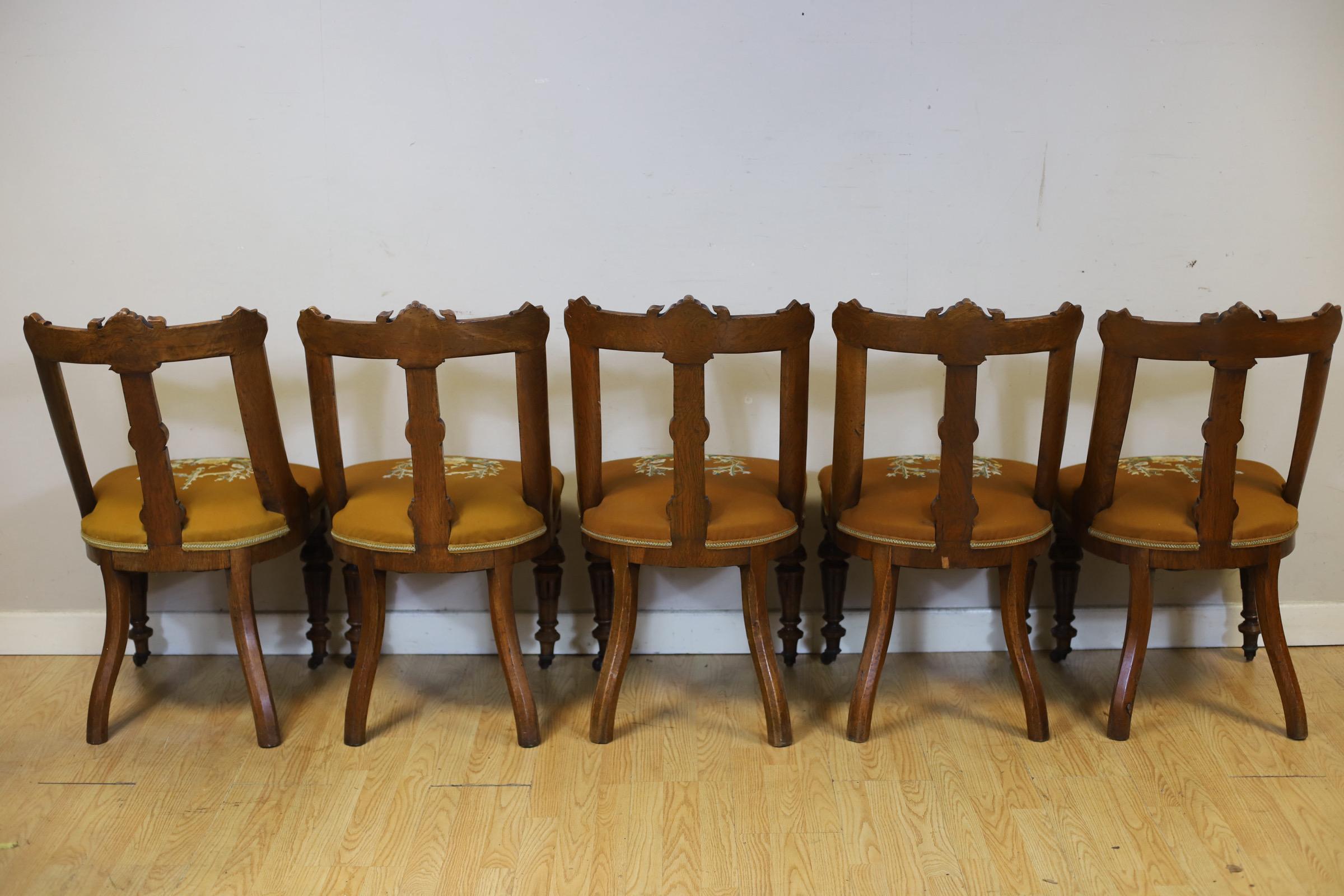 Stunning Set Of Fourteen Victorian Pollard Oak Dinning Chairs For Sale 1