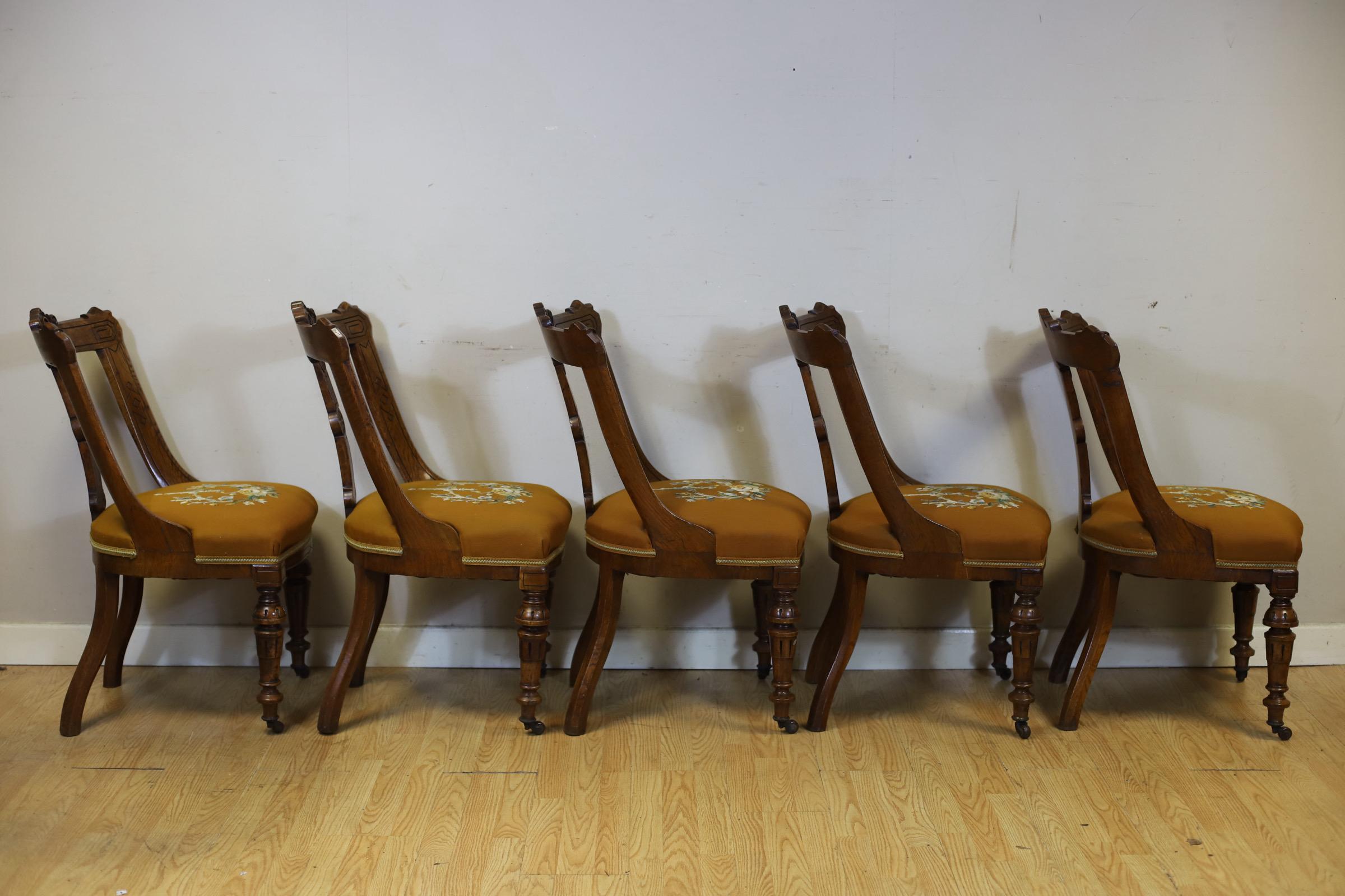 Stunning Set Of Fourteen Victorian Pollard Oak Dinning Chairs For Sale 2