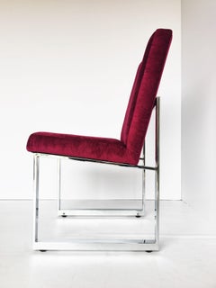 Stunning Set of Milo Baughman for Thayer Coggin Dining Chairs on Wheels