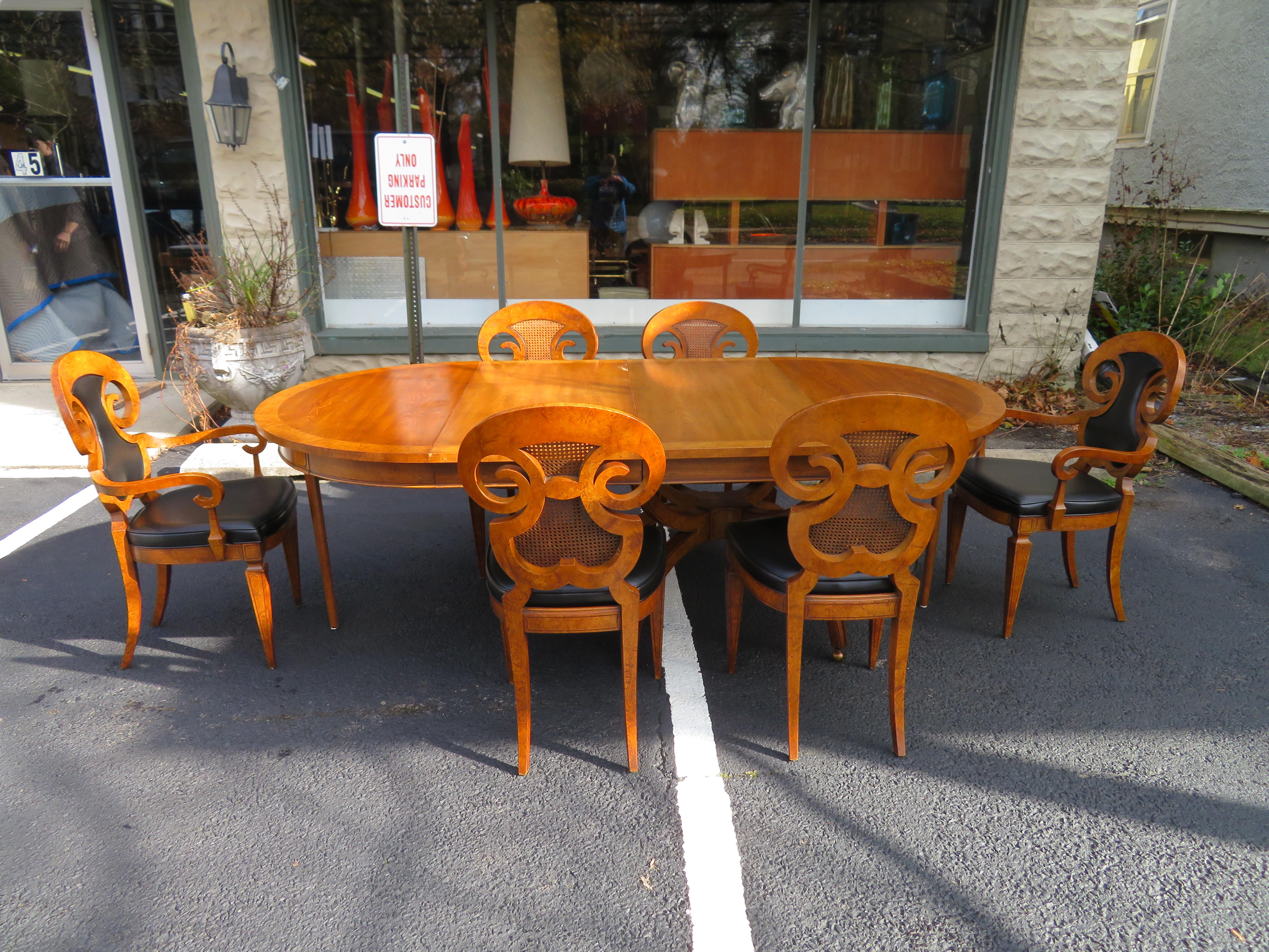 Superbe ensemble de six chaises de salle à manger Biedermeier de William Doezema pour Mastercraft en vente 12