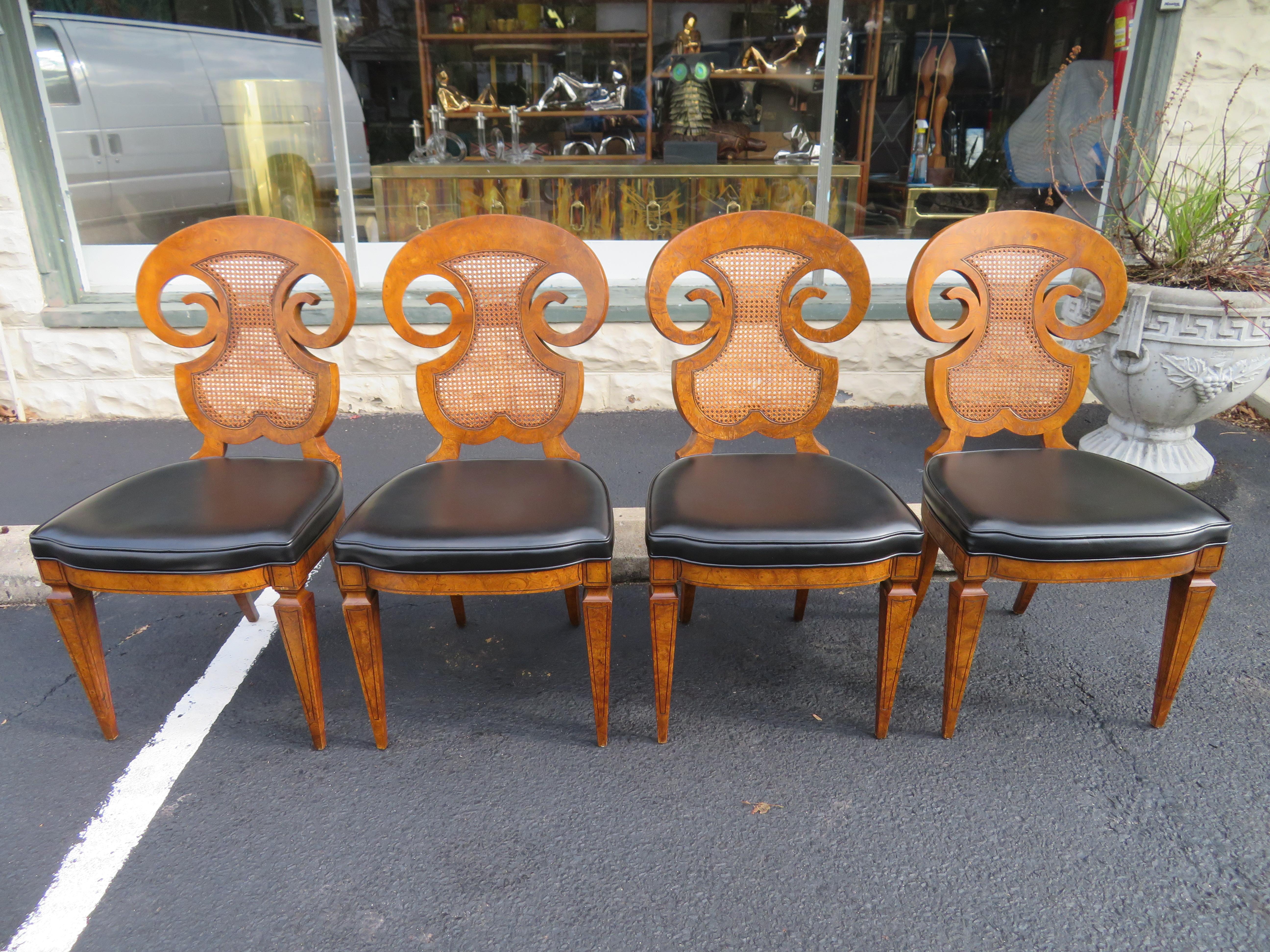 Americano Splendido set di sei sedie da pranzo William Doezema Biedermeier per Mastercraft in vendita