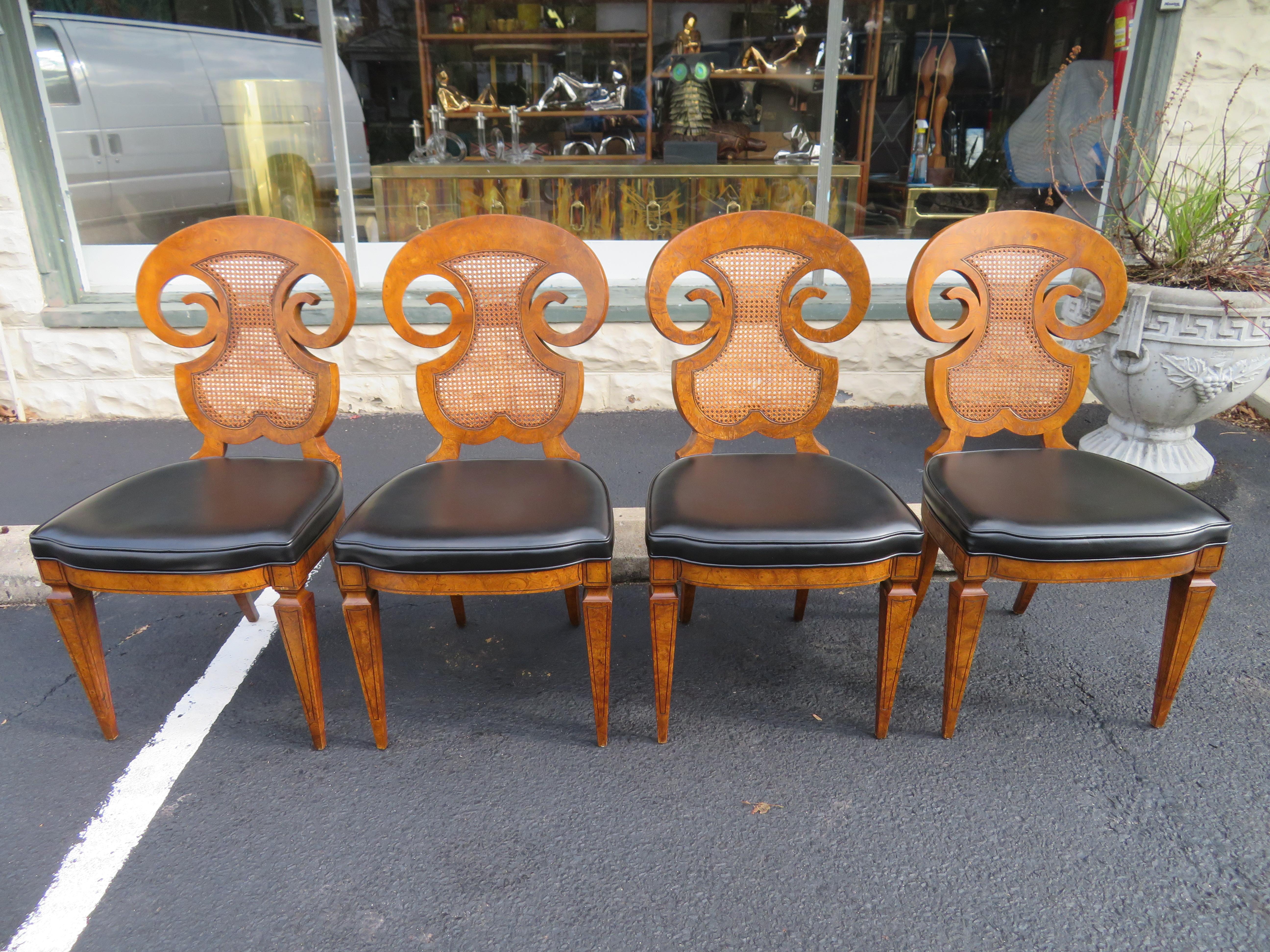 American Stunning Set of Six William Doezema Biedermeier Dining Chairs for Mastercraft For Sale