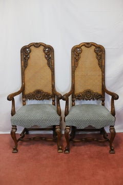 Stunning Set Of Ten Victorian Walnut Bergere Dining Chairs
