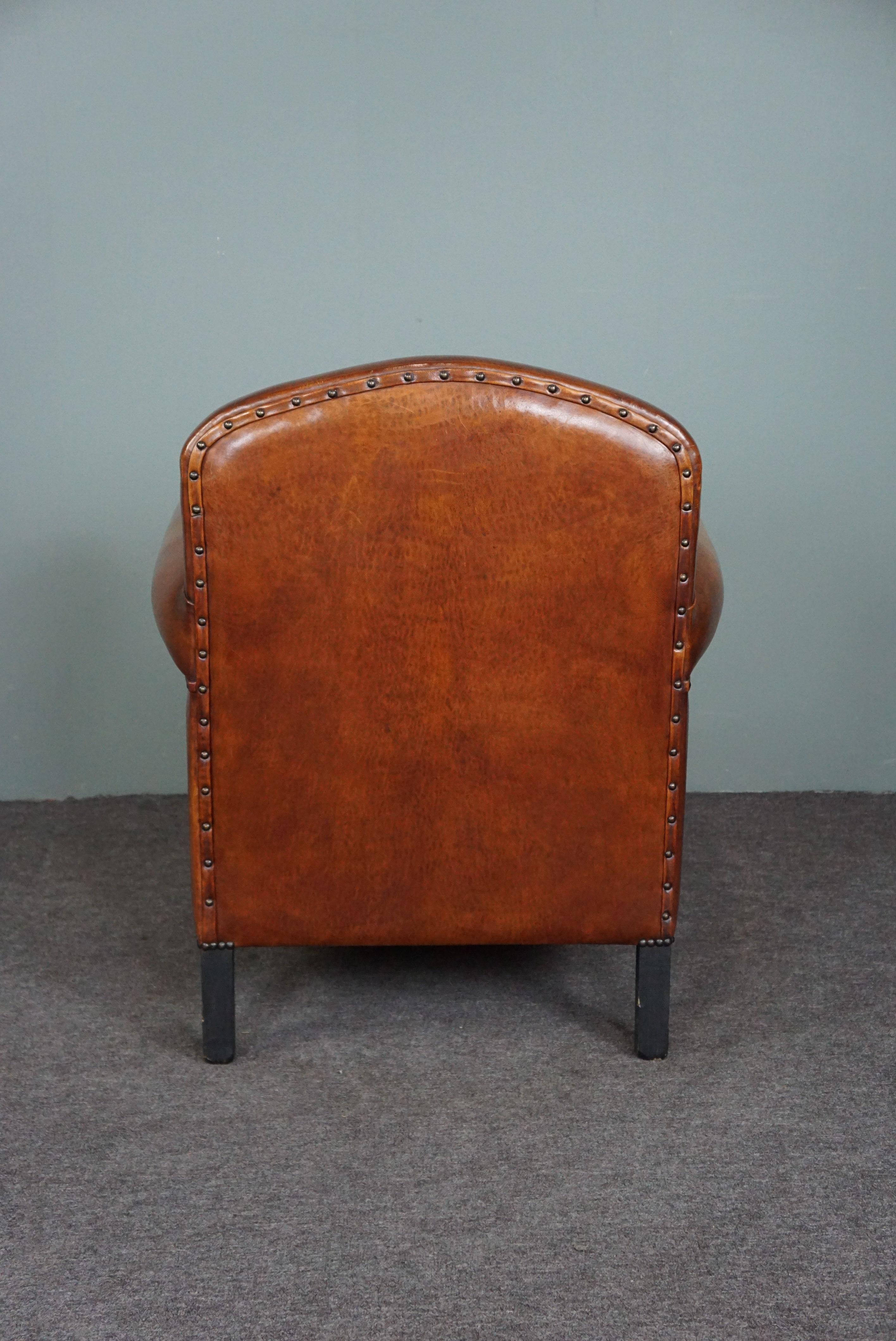Dutch Stunning sheepskin armchair in very good condition For Sale