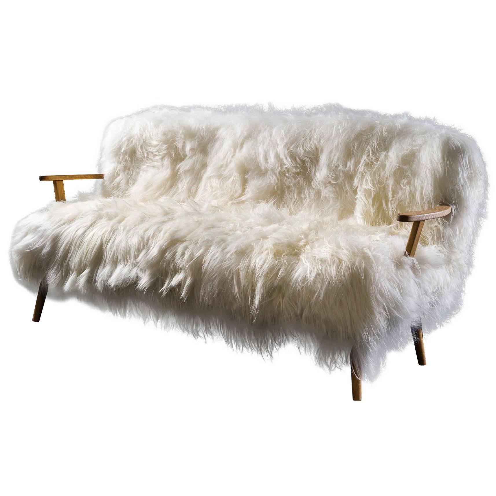 Stunning Sheepskin Sofa Collection "Alpina" For Sale