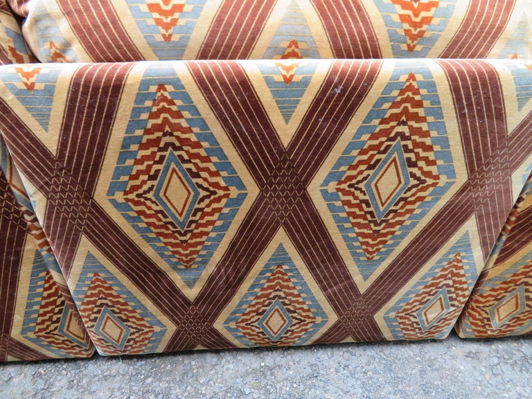 Upholstery Stunning Signed Milo Baughman 5 Piece Sectional Sofa Jack Lenor Larsen