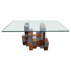 Stunning Signed Paul Evans Burl Cityscape Dining Console Table Mid-Century