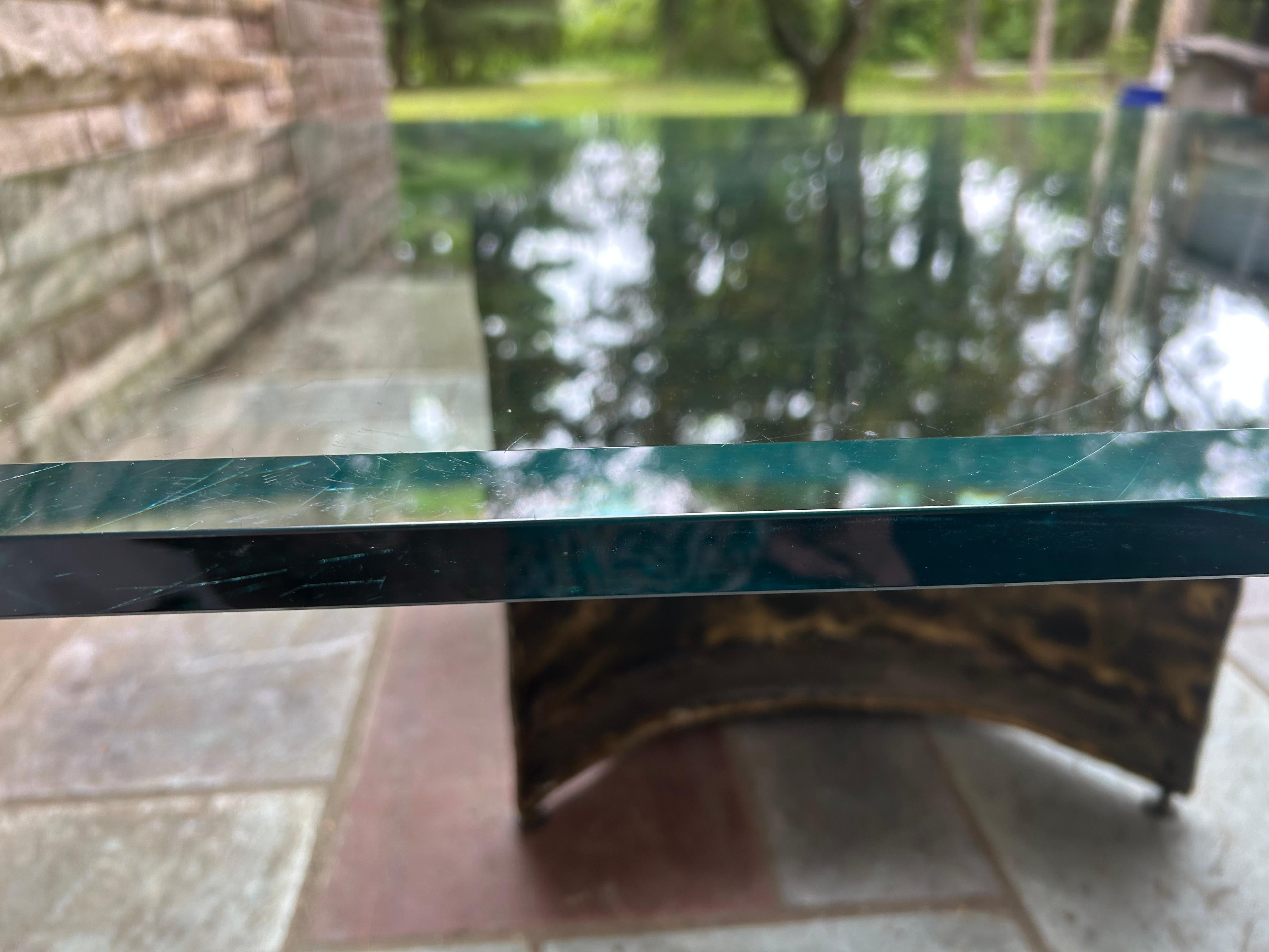 Stunning Silas Seandel Brutalist Mixed Metal Coffee Table Mid-Century For Sale 5