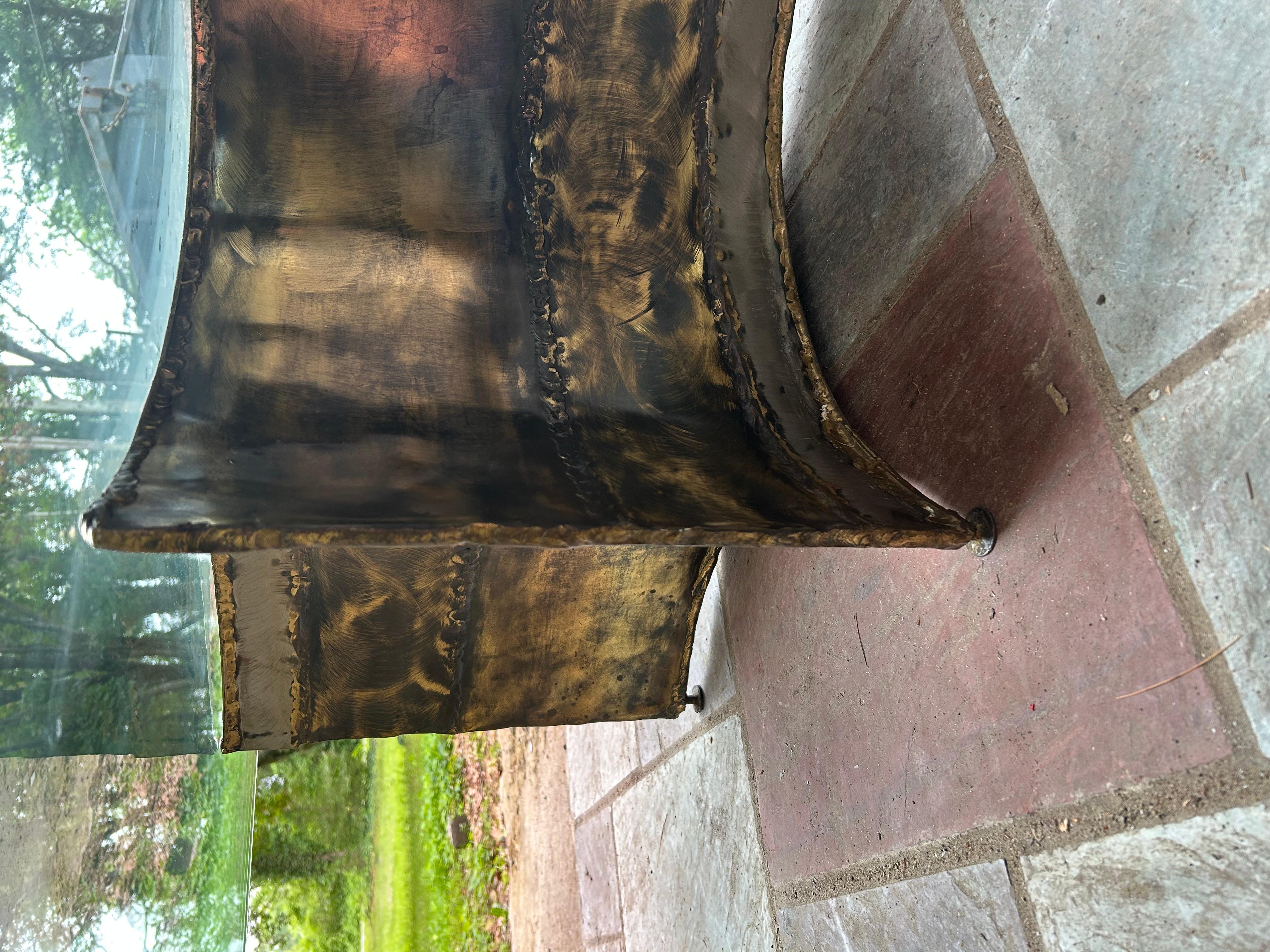 Stunning Silas Seandel Brutalist Mixed Metal Coffee Table Mid-Century For Sale 6