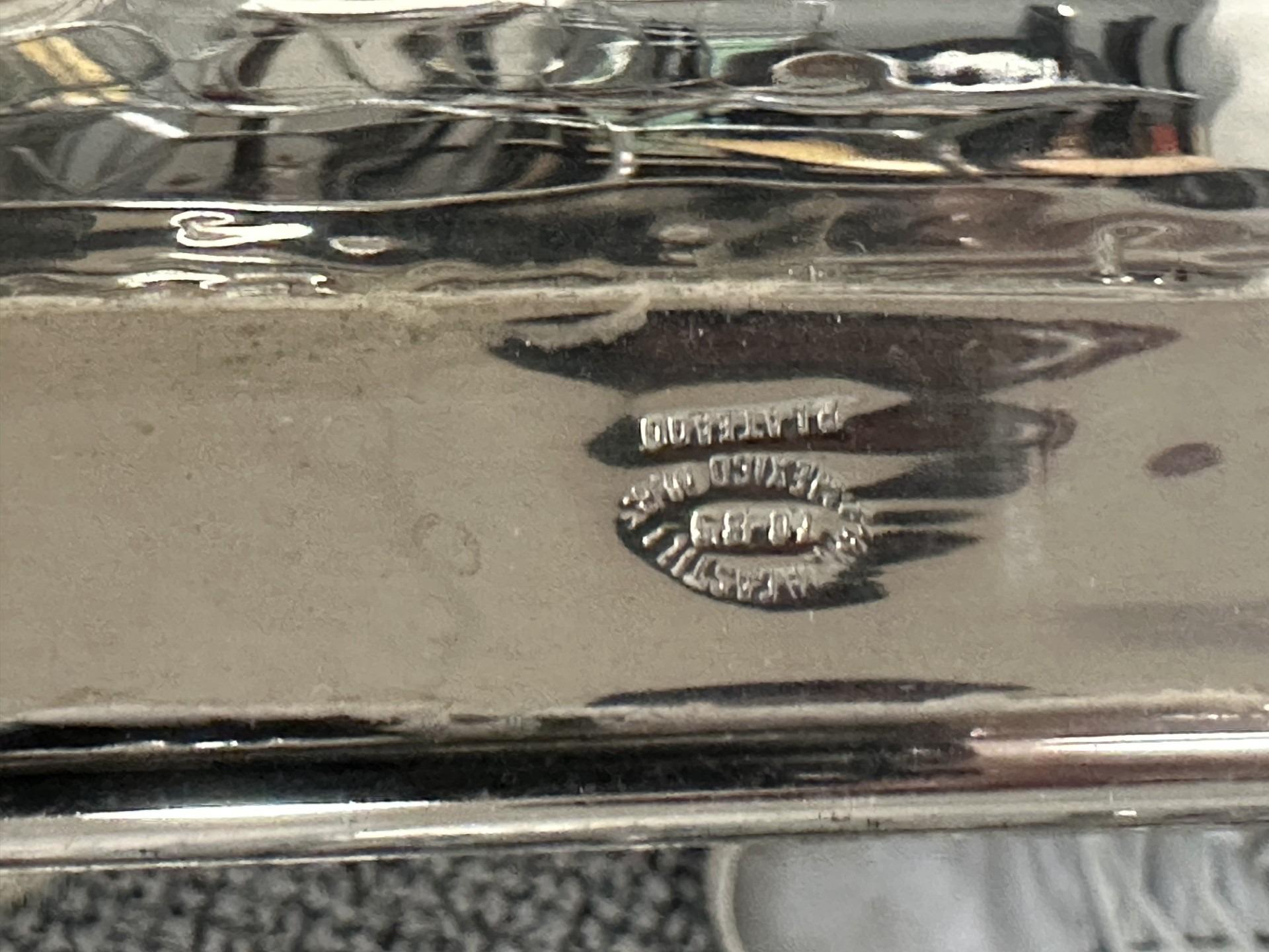 Impresionante bandeja para servir bañada en plata de Emilia Castillo, México, años 80 en venta 5