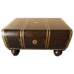 Stunning Small Book Motif Cocktail Table with Drawer by Maitland Smith
